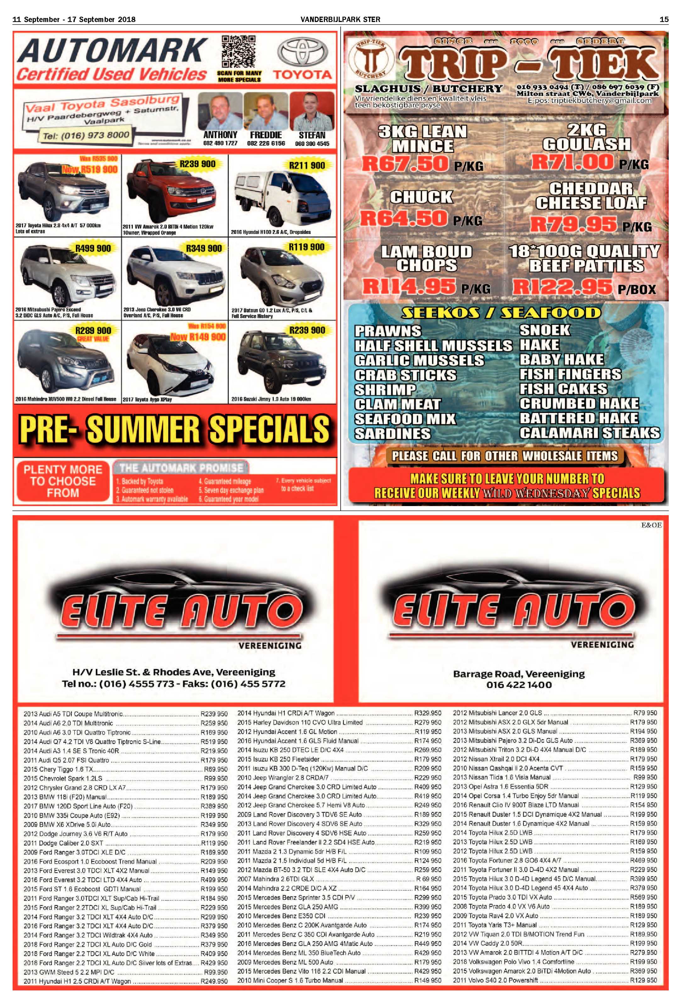 Vanderbijlpark 11 – 17 September 2018 page 15