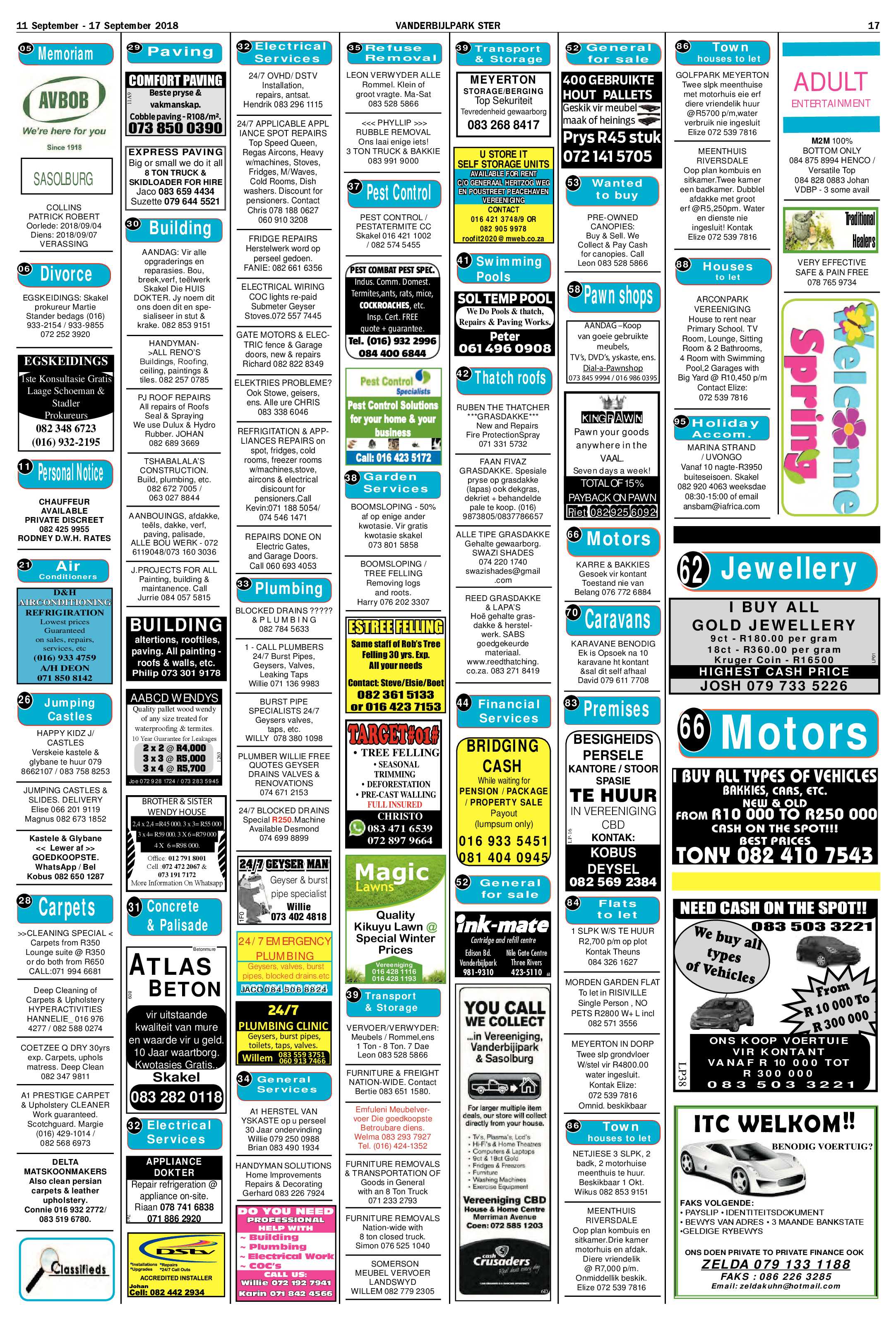 Vanderbijlpark 11 – 17 September 2018 page 17