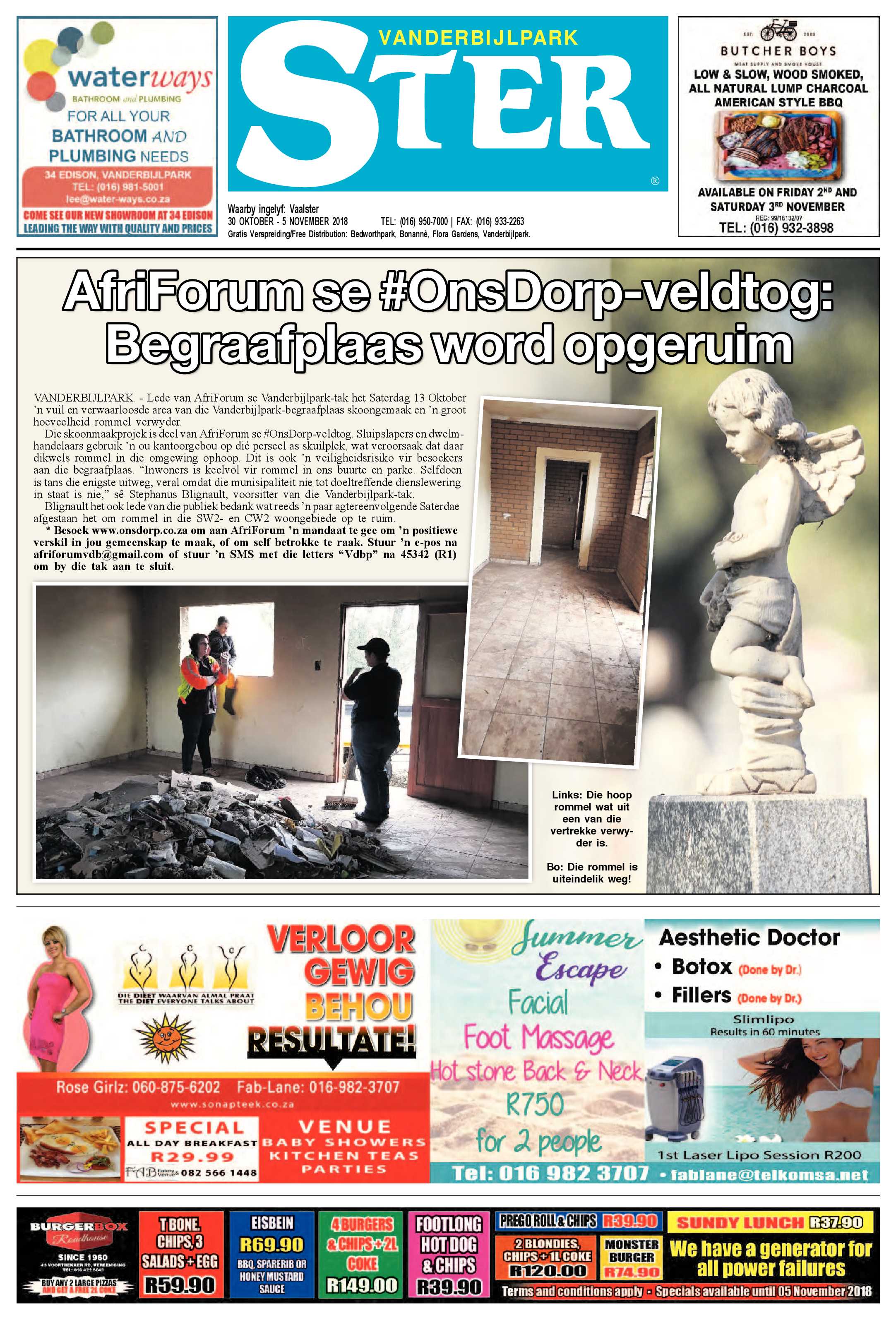 Vanderbijlpark 30 Oktober – 5 November 2018 page 1