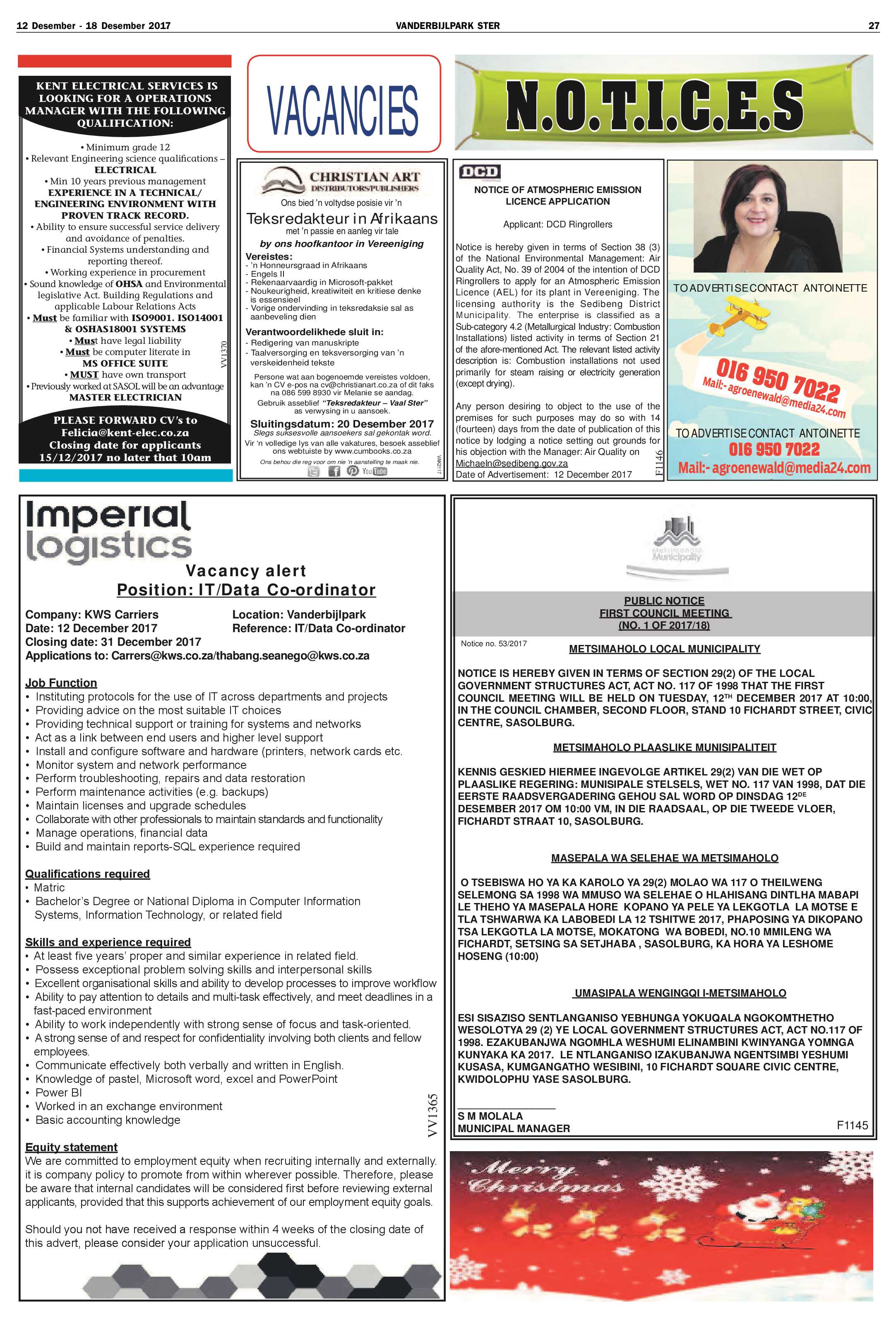 Vanderbijlpark Ster 12 – 18 Desember 2017 page 27