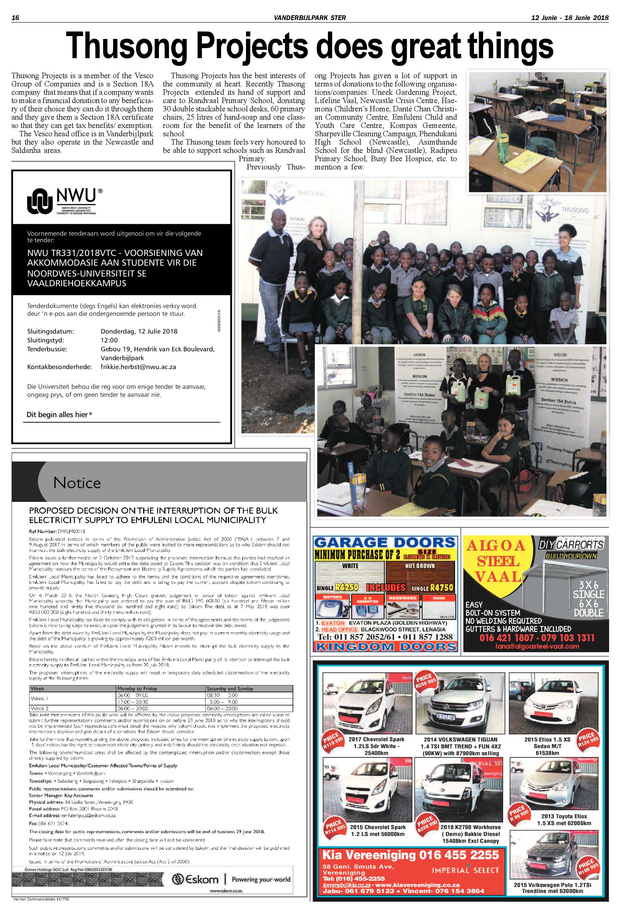 Vanderbijlpark Ster 12 – 18 Junie 2018 page 16