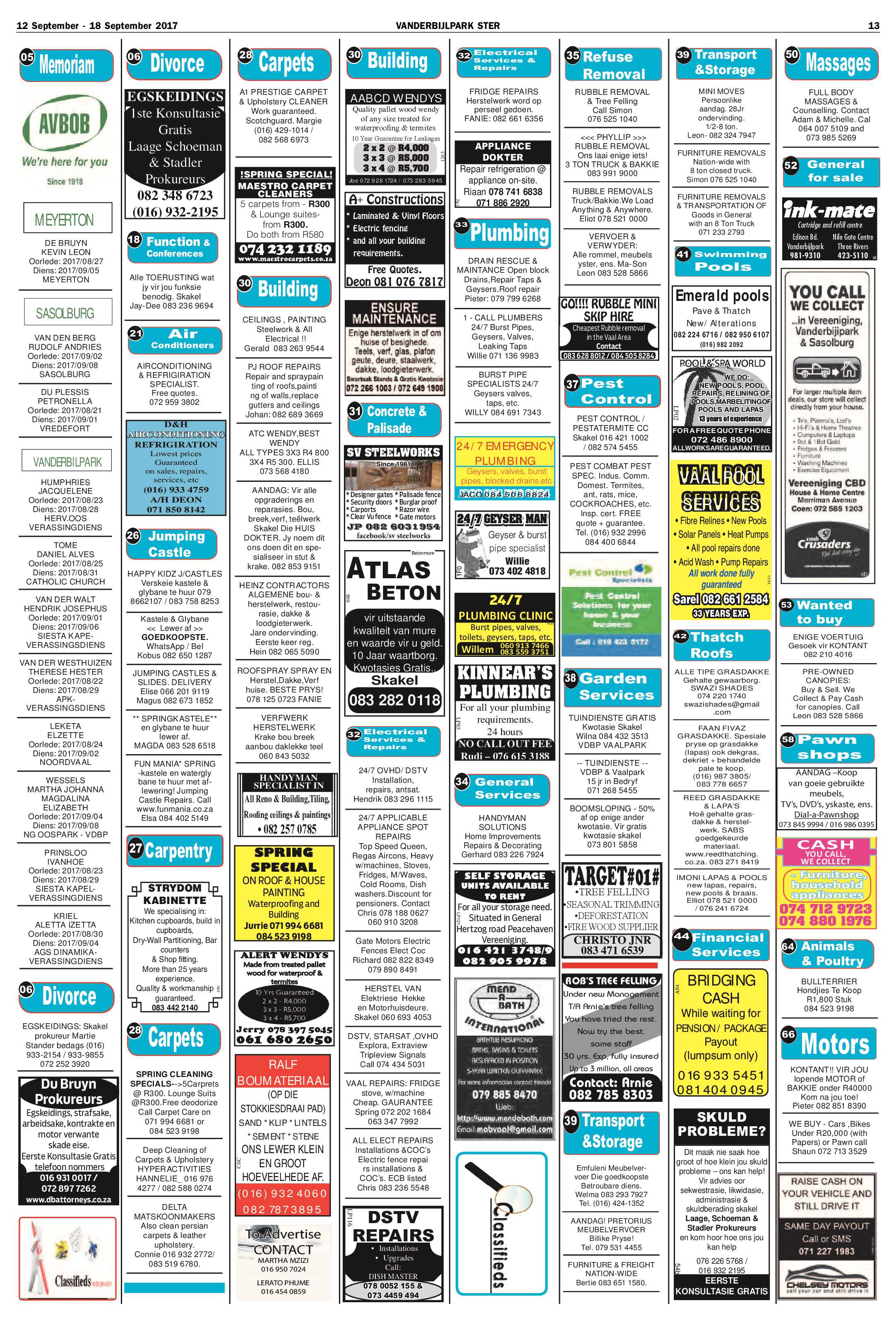 Vanderbijlpark Ster 12 – 18 September 2017 page 13