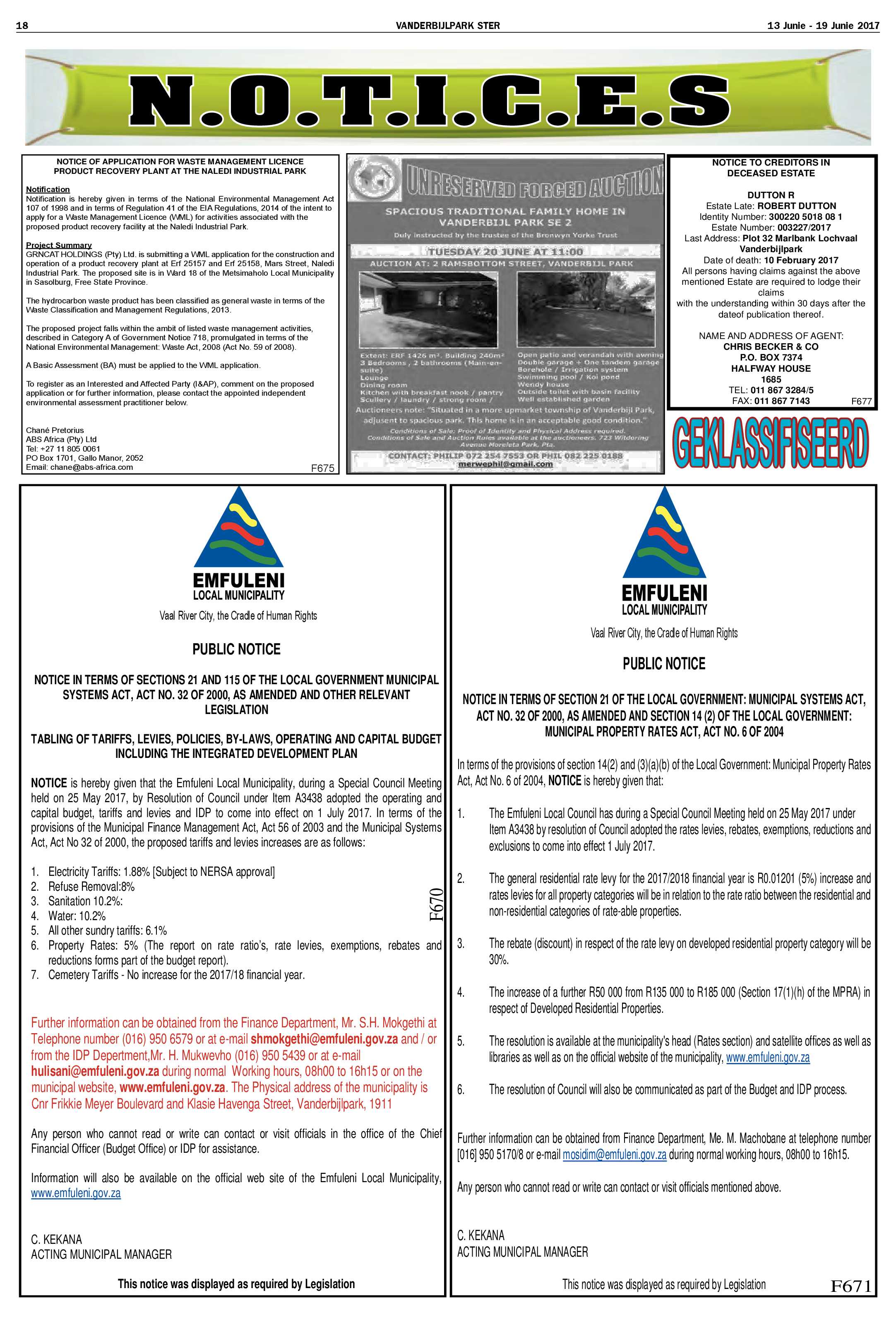 Vanderbijlpark Ster 13 – 19 Junie 2017 page 18