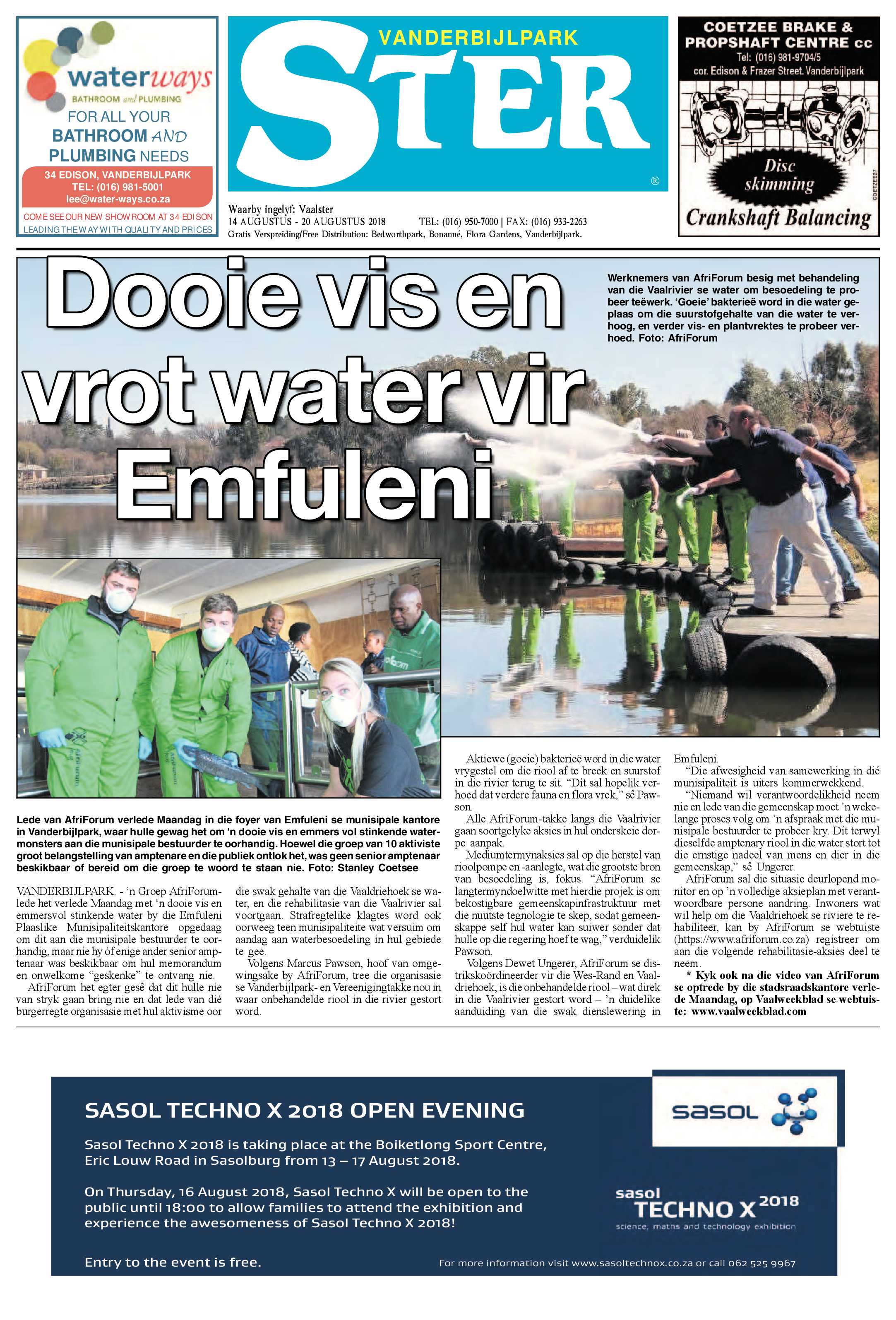 Vanderbijlpark Ster 14 – 20 Augustus 2018 page 1