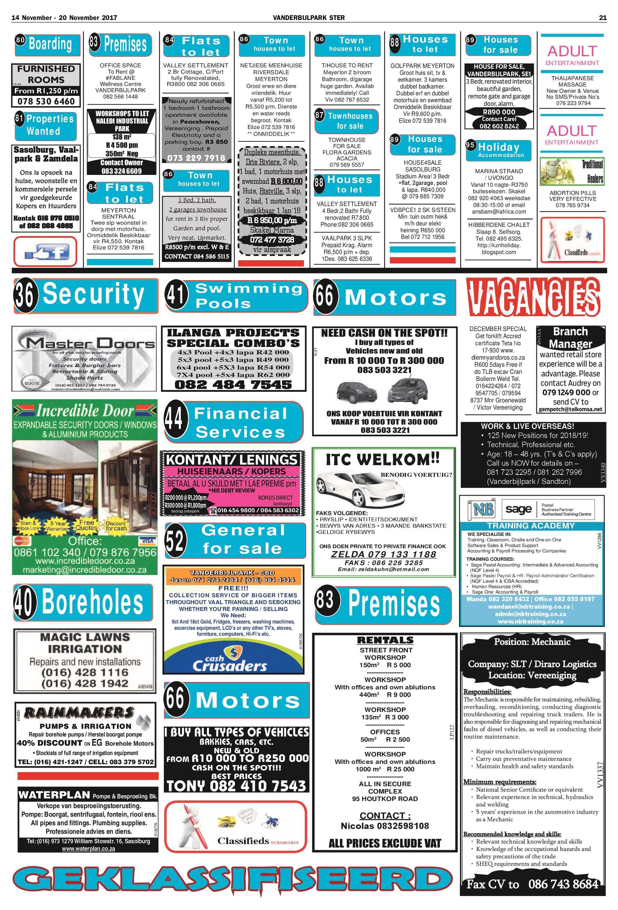 Vanderbijlpark Ster 14 – 20 November 2017 page 21