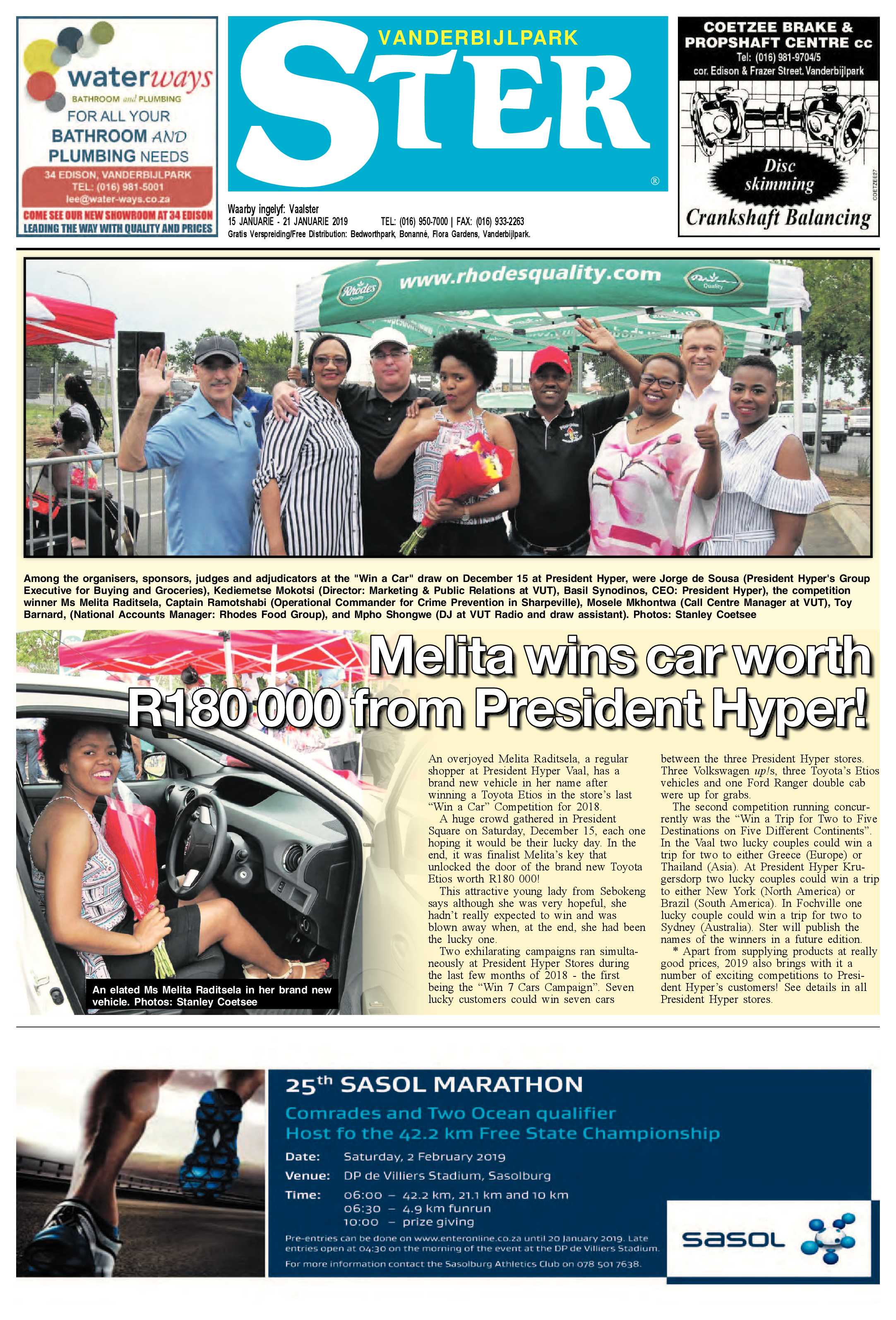 Vanderbijlpark Ster 15 – 21 Januarie 2019 page 1