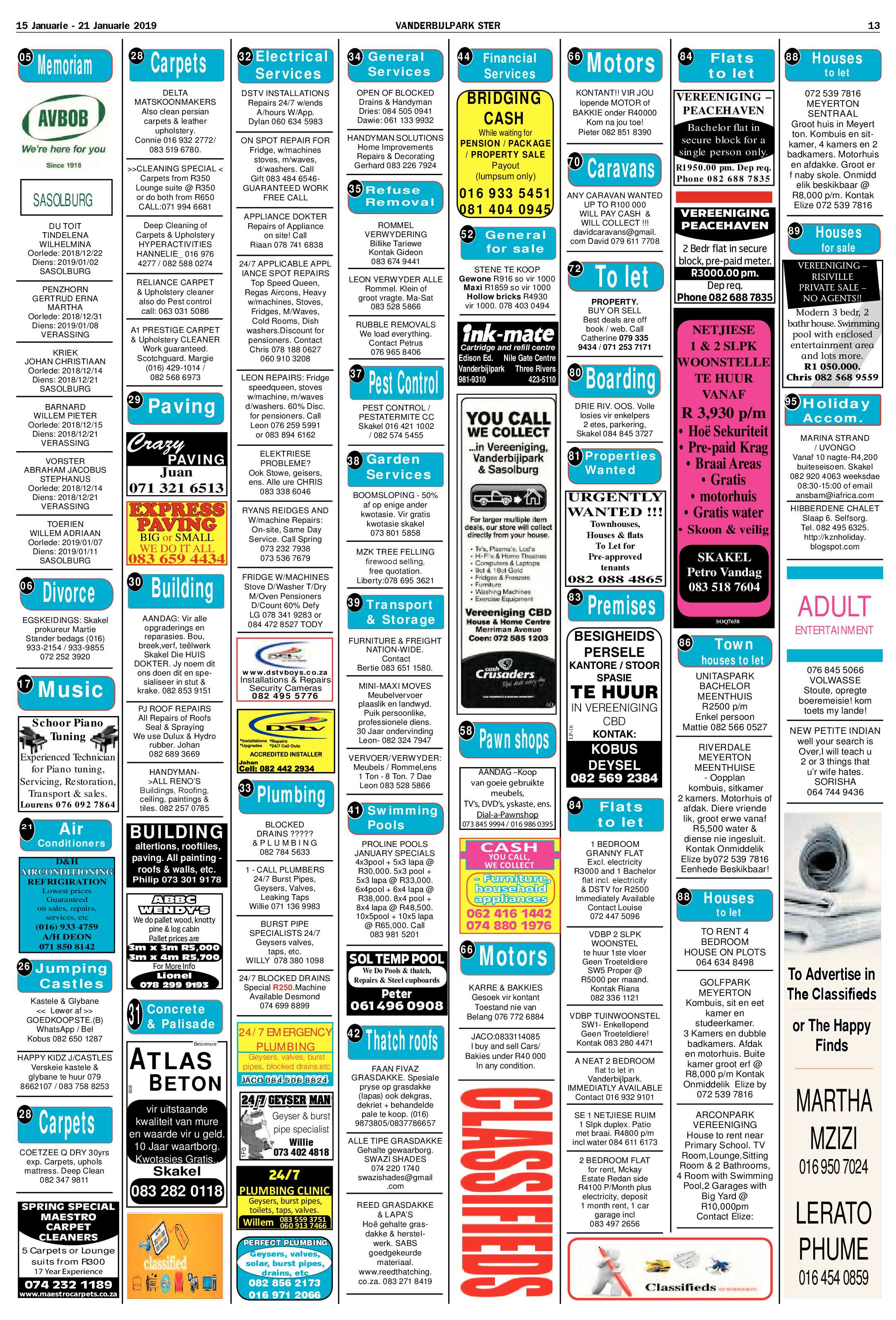 Vanderbijlpark Ster 15 – 21 Januarie 2019 page 13