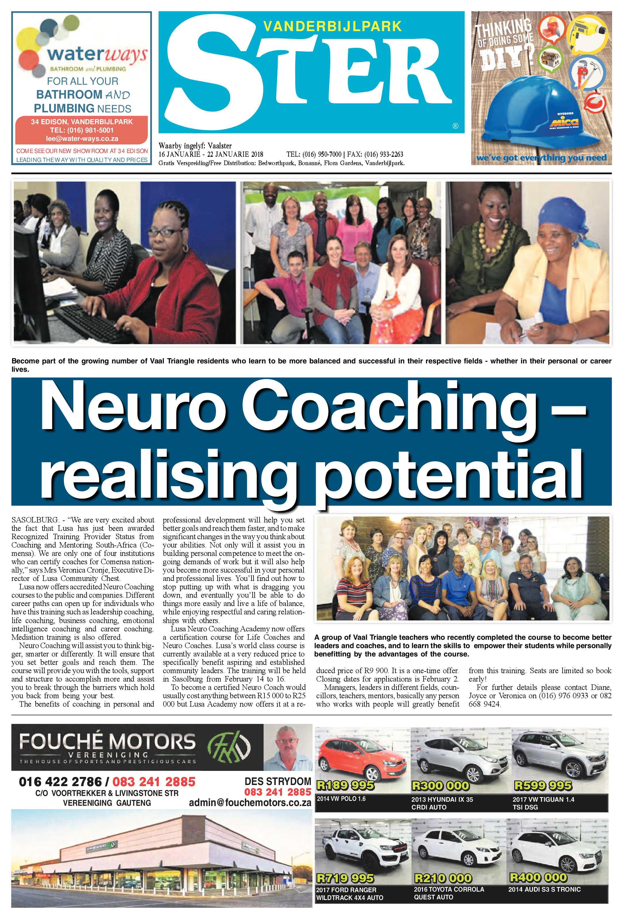 Vanderbijlpark Ster 16 – 22 Januarie 2018 page 1