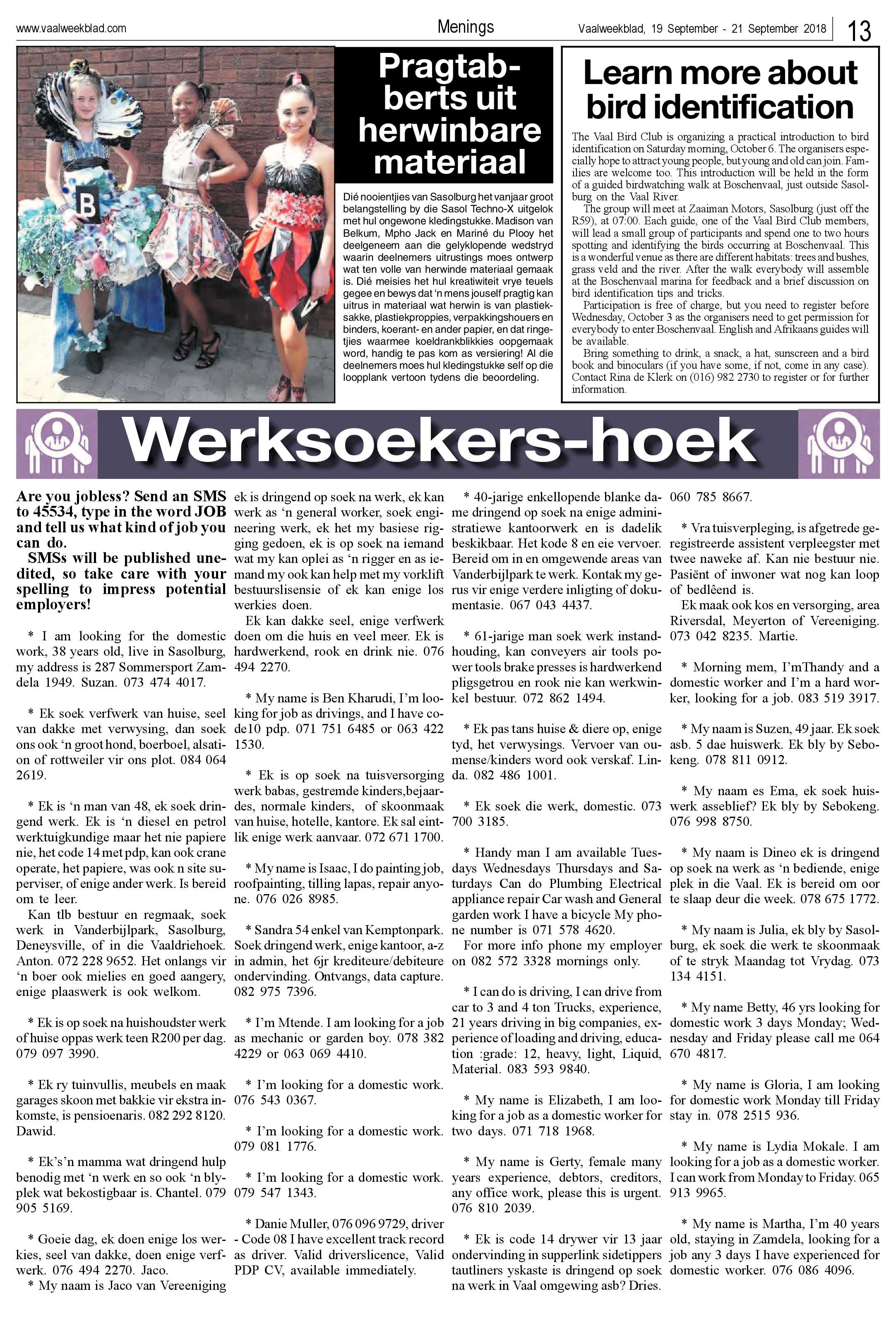 Vanderbijlpark Ster 18 – 24 September 2018 page 13