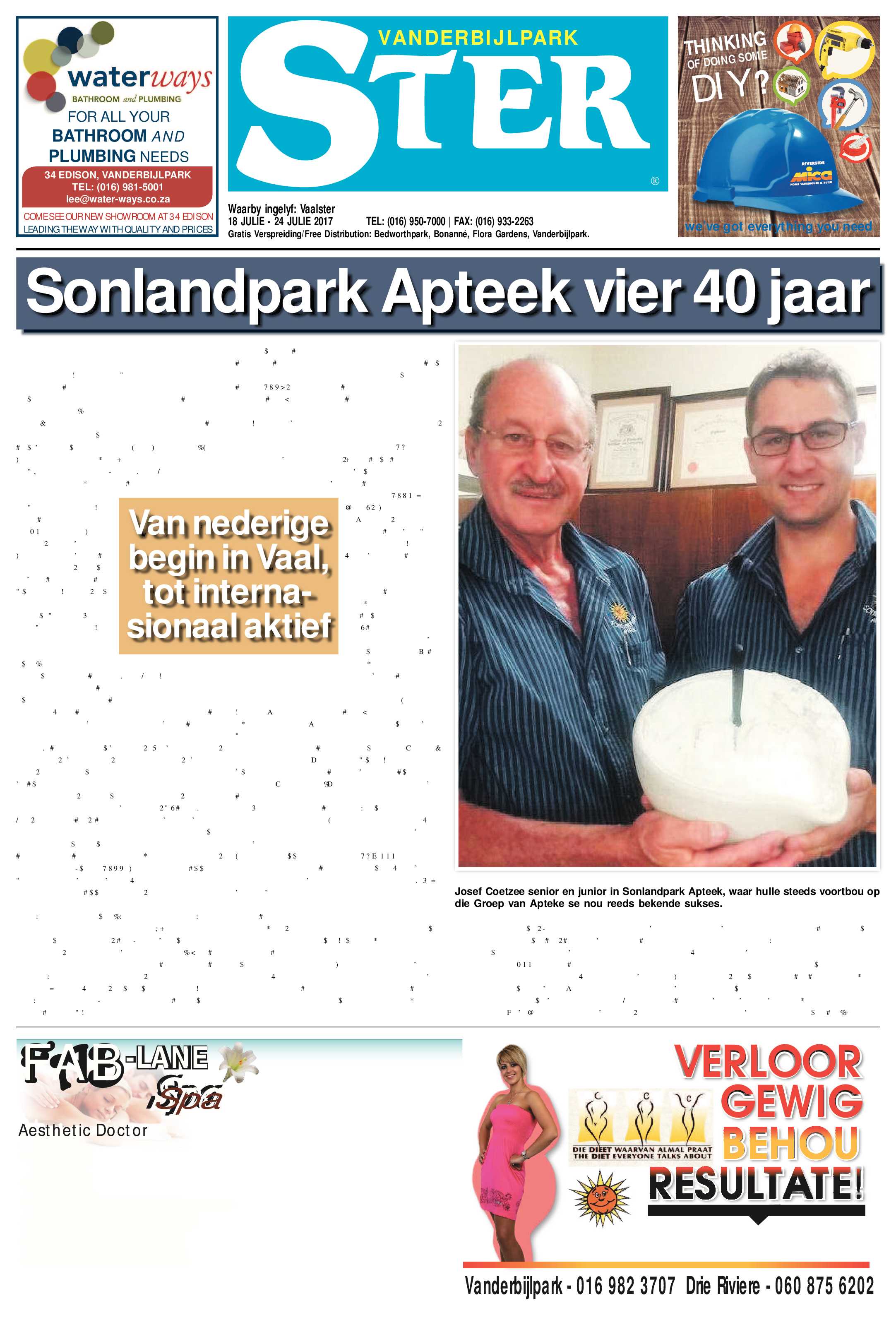 Vanderbijlpark Ster 19 – 24 Julie 2017 page 1