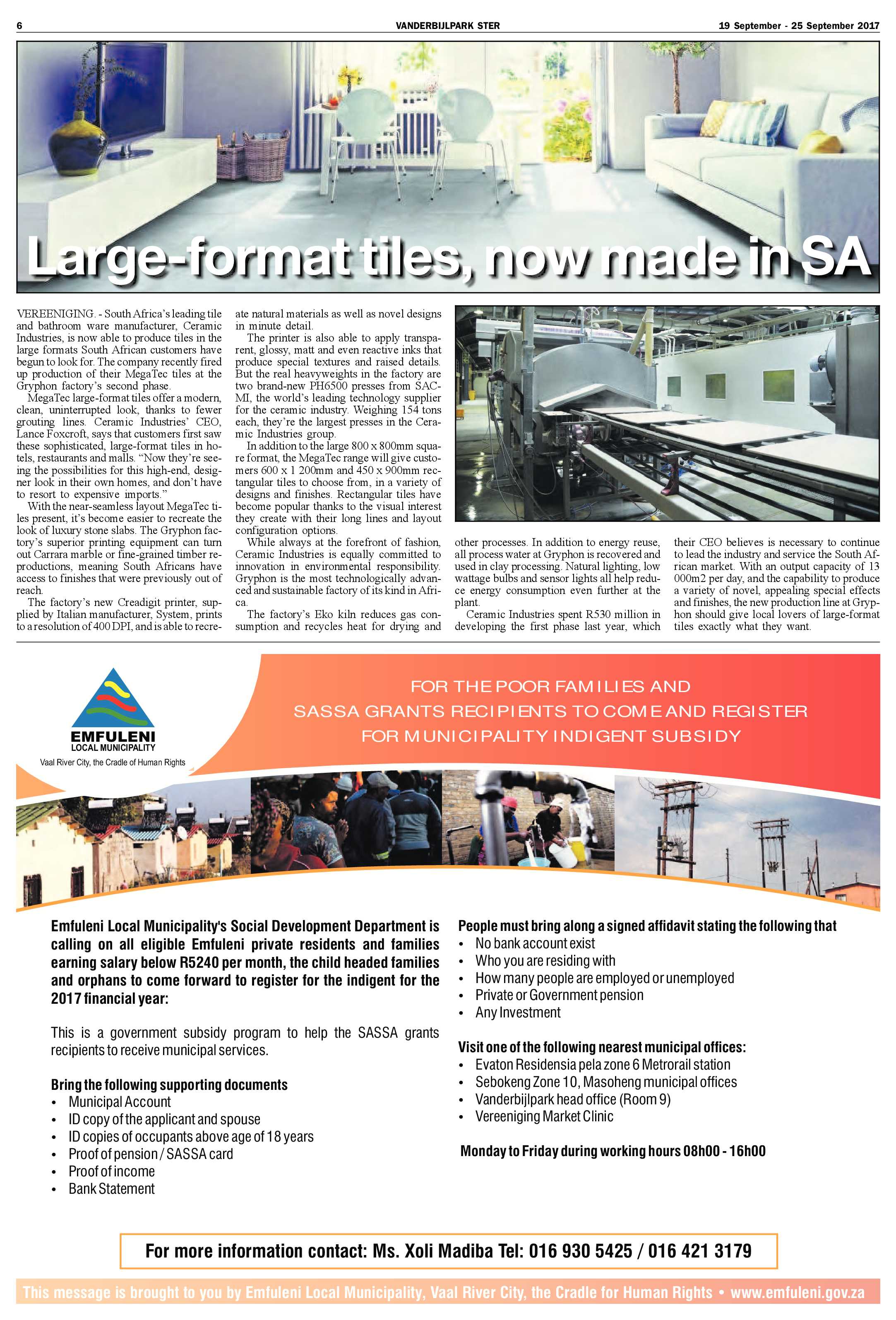 Vanderbijlpark Ster 19 – 25 September 2017 page 6