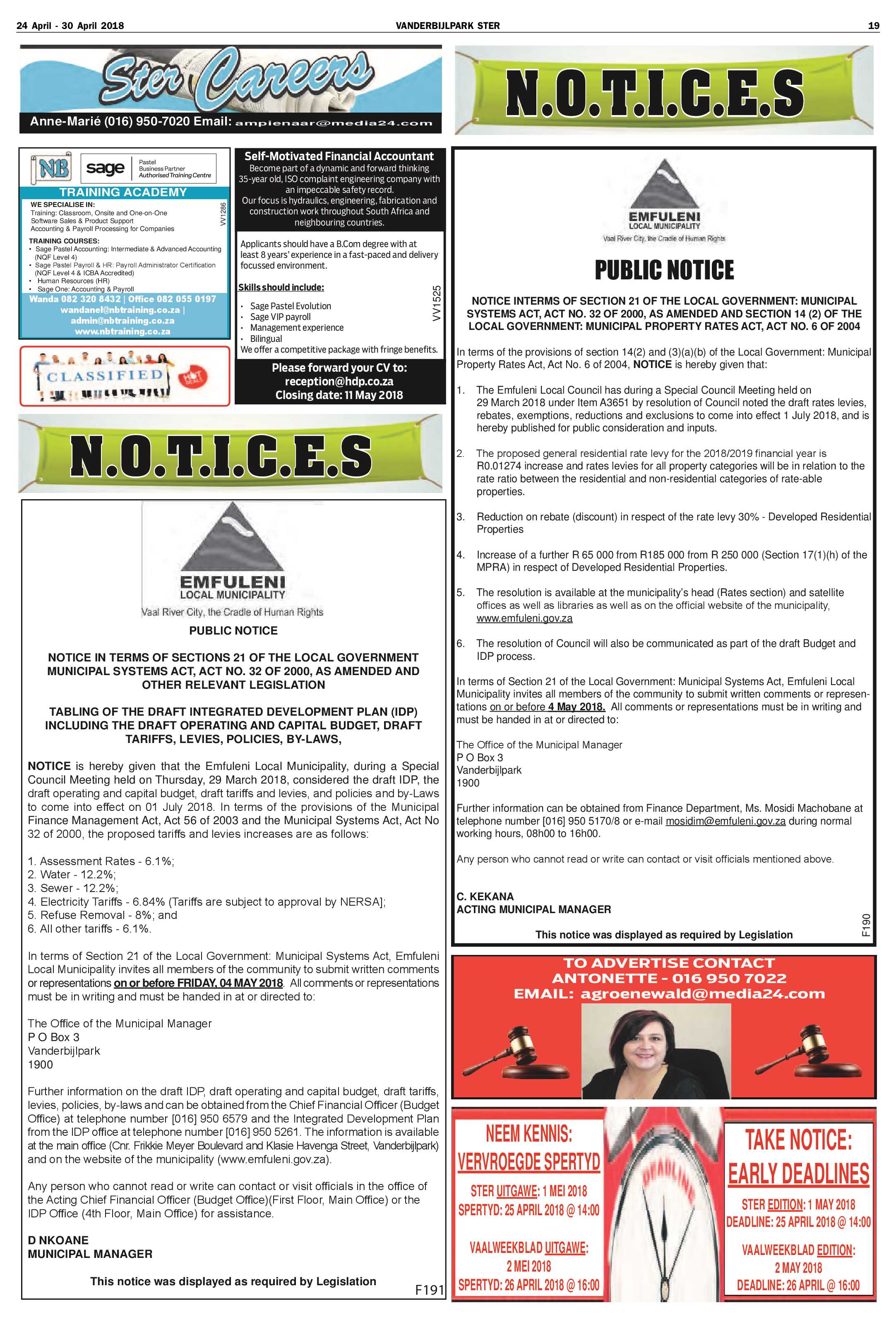 Vanderbijlpark Ster 24 – 30 April 2018 page 19