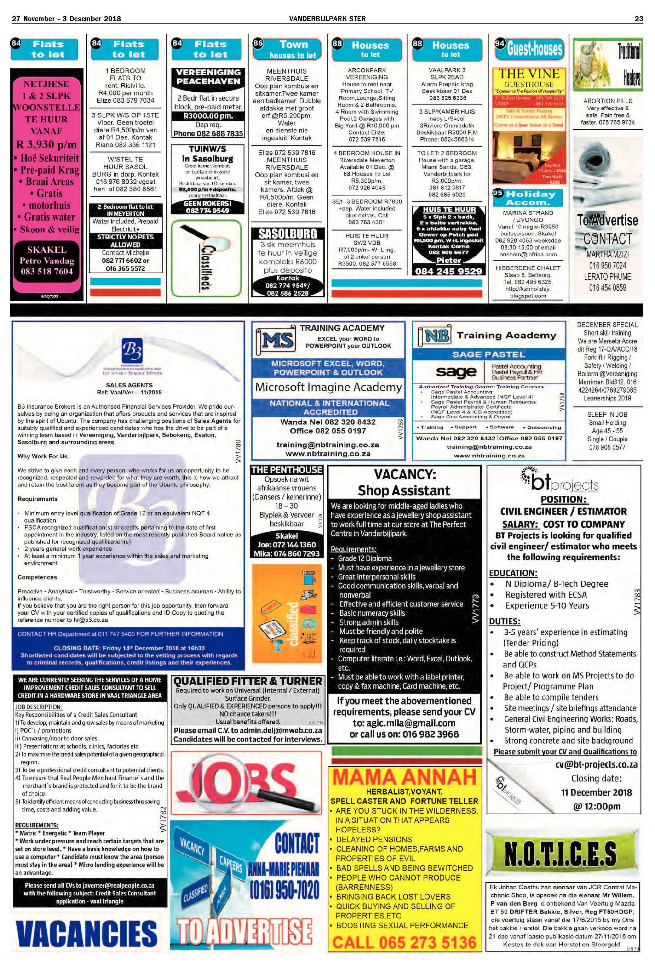 Vanderbijlpark Ster 27 November – 3 Desember 2018 page 23