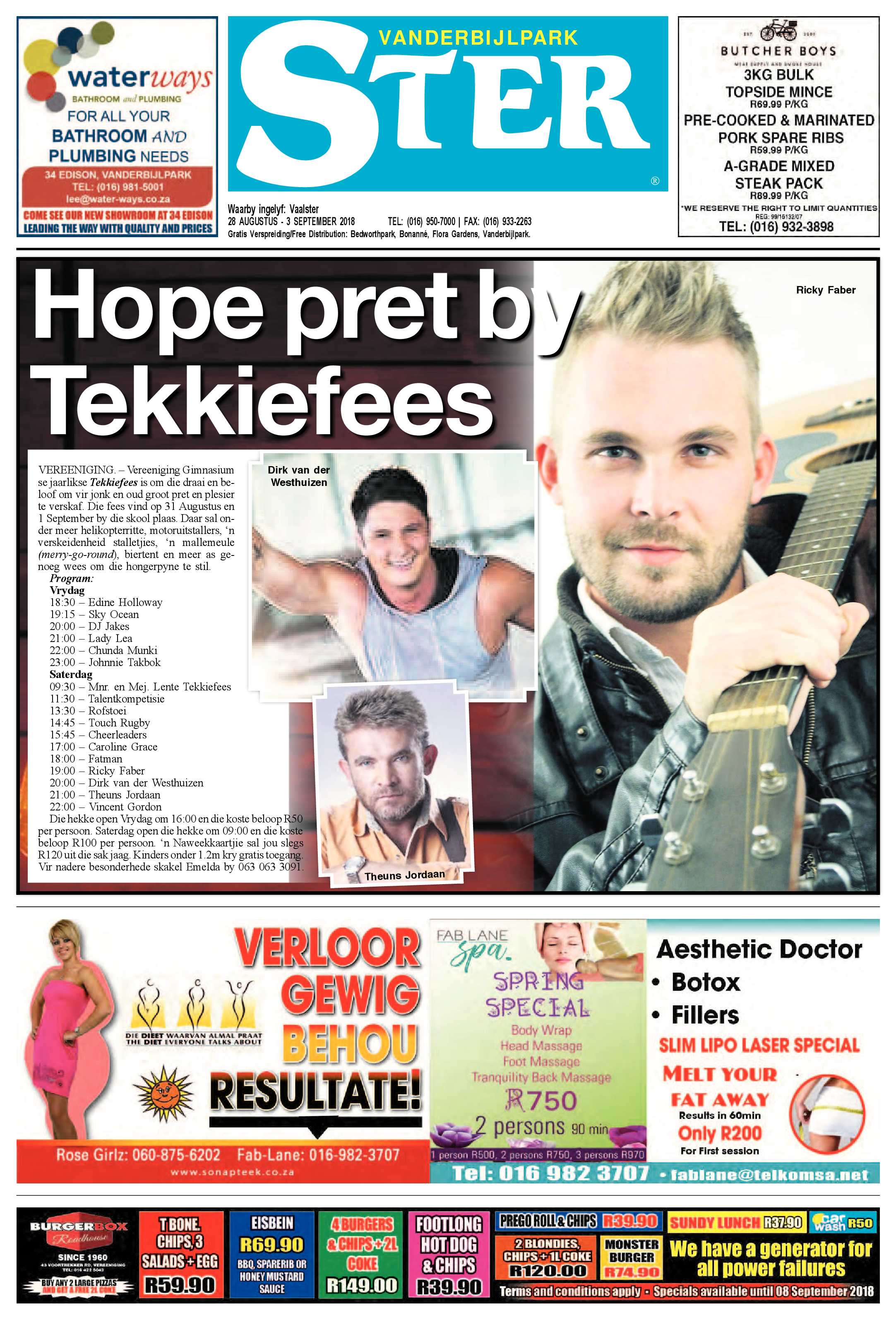 Vanderbijlpark Ster 28 Augustus – 3 September 2018 page 1
