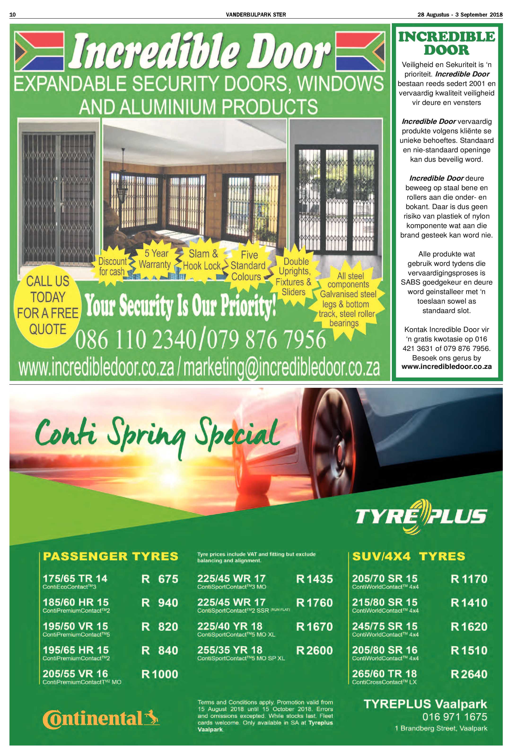 Vanderbijlpark Ster 28 Augustus – 3 September 2018 page 10