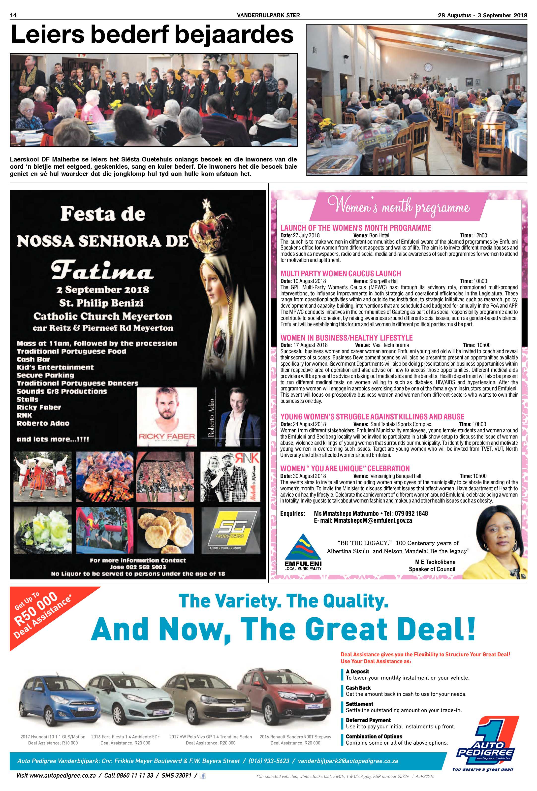 Vanderbijlpark Ster 28 Augustus – 3 September 2018 page 14