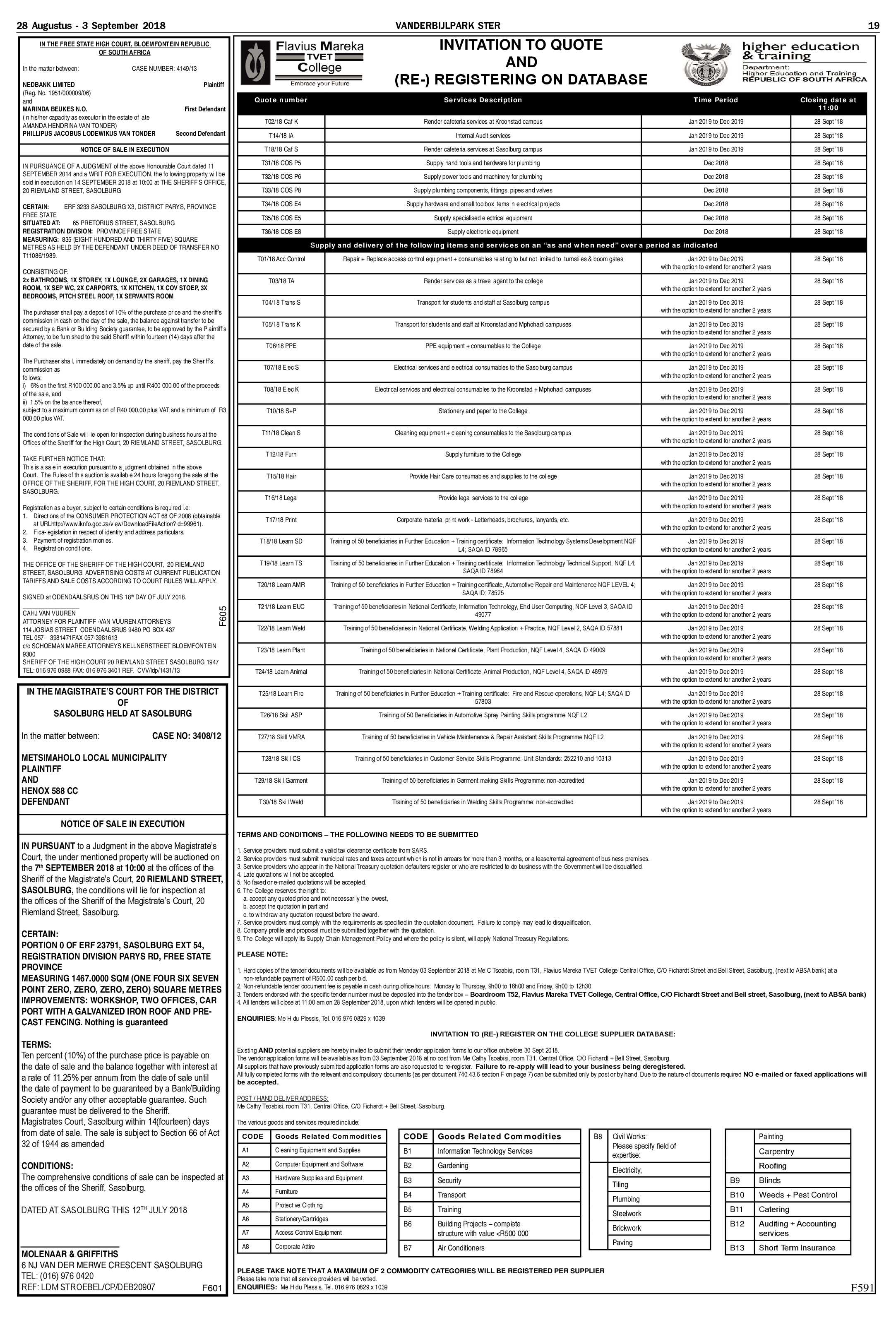 Vanderbijlpark Ster 28 Augustus – 3 September 2018 page 19