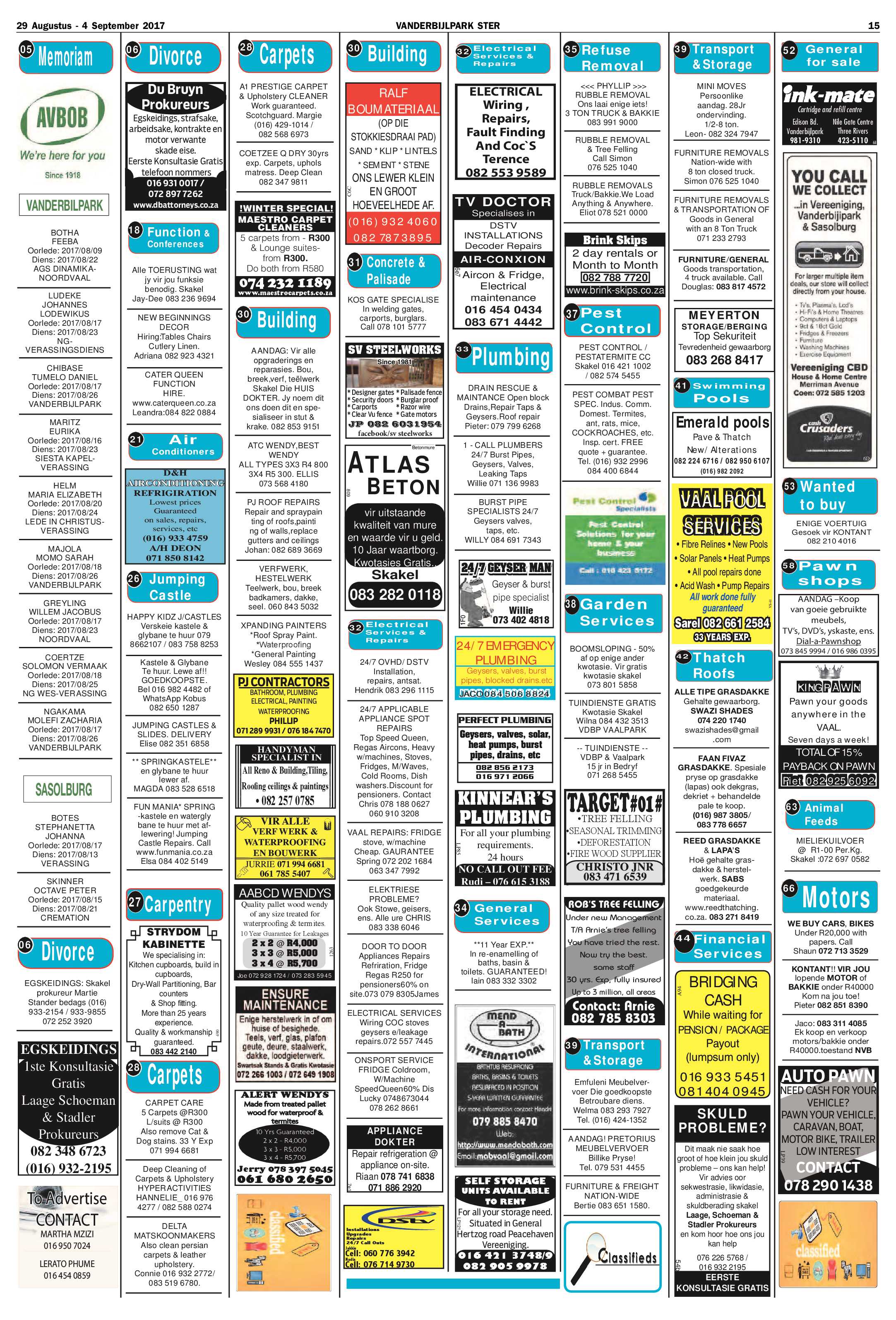 Vanderbijlpark Ster 29 Augustus – 4 September 2017 page 15