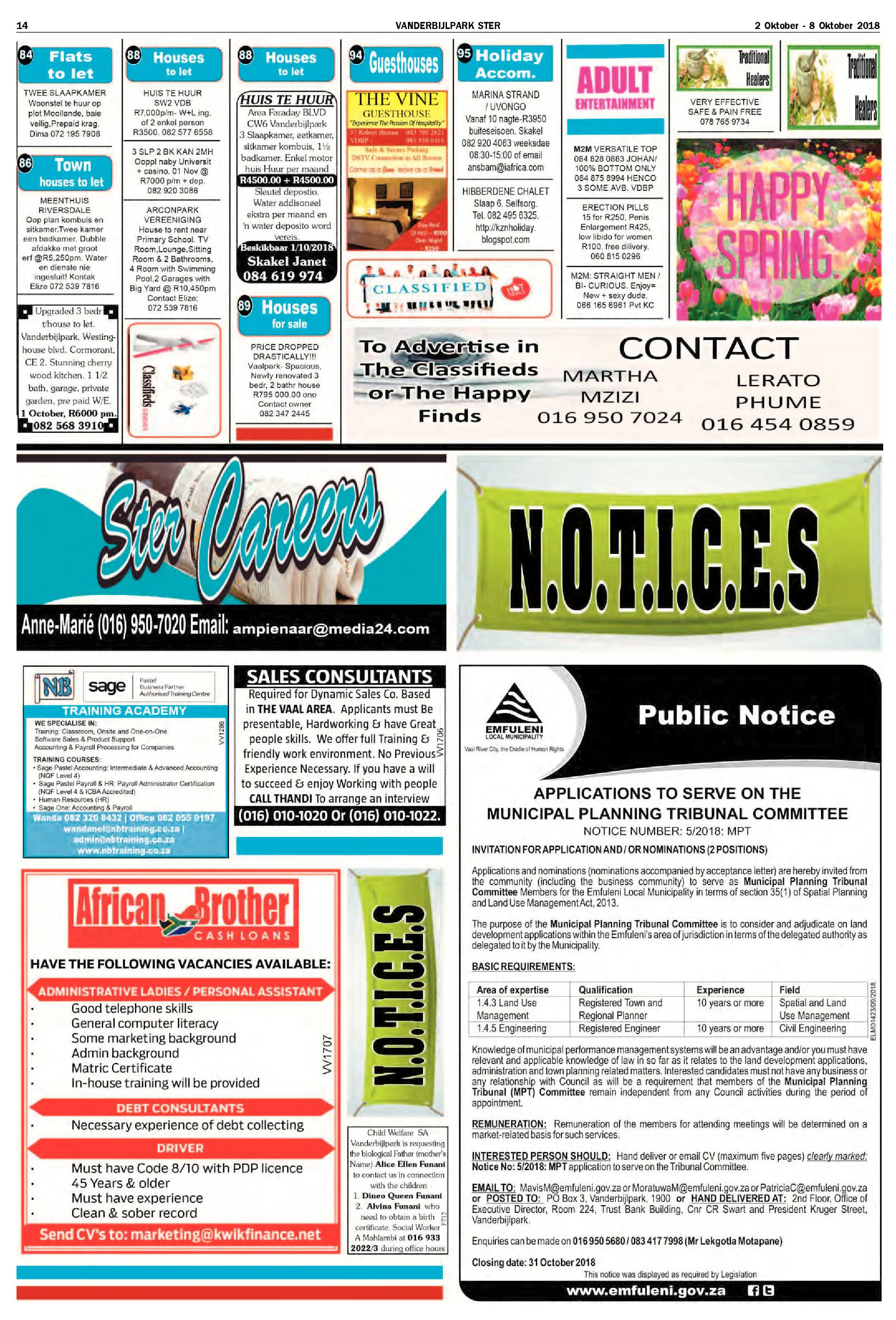 Vanderbijlpark Ster 2 – 8 Oktober 2018 page 14