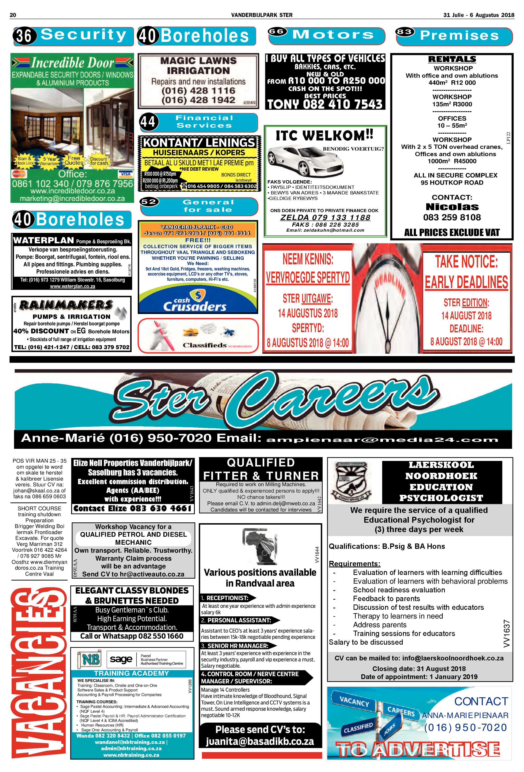 Vanderbijlpark Ster 31 Julie – 6 Augustus 2018 page 20