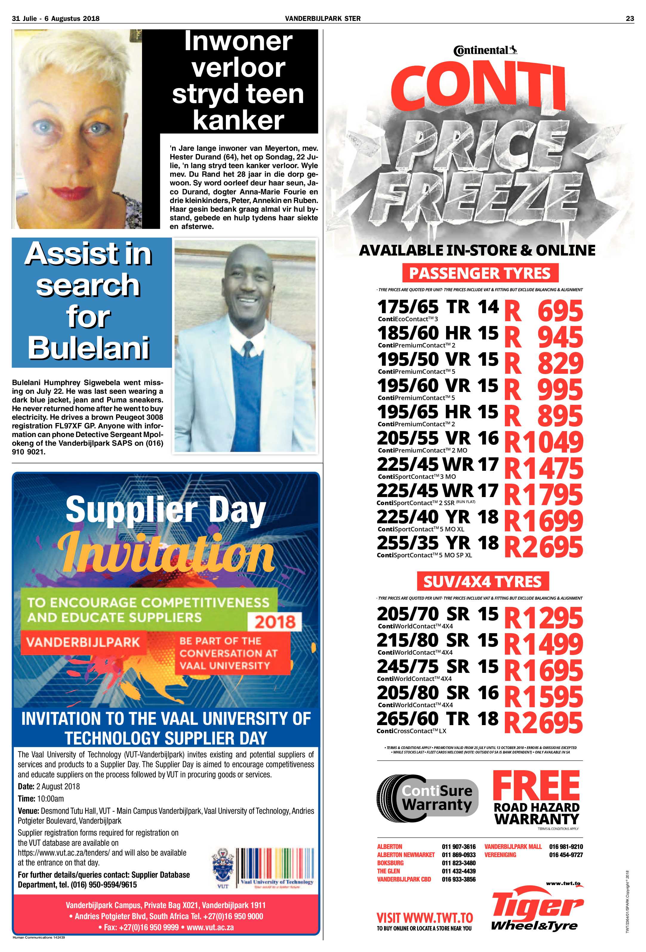 Vanderbijlpark Ster 31 Julie – 6 Augustus 2018 page 23