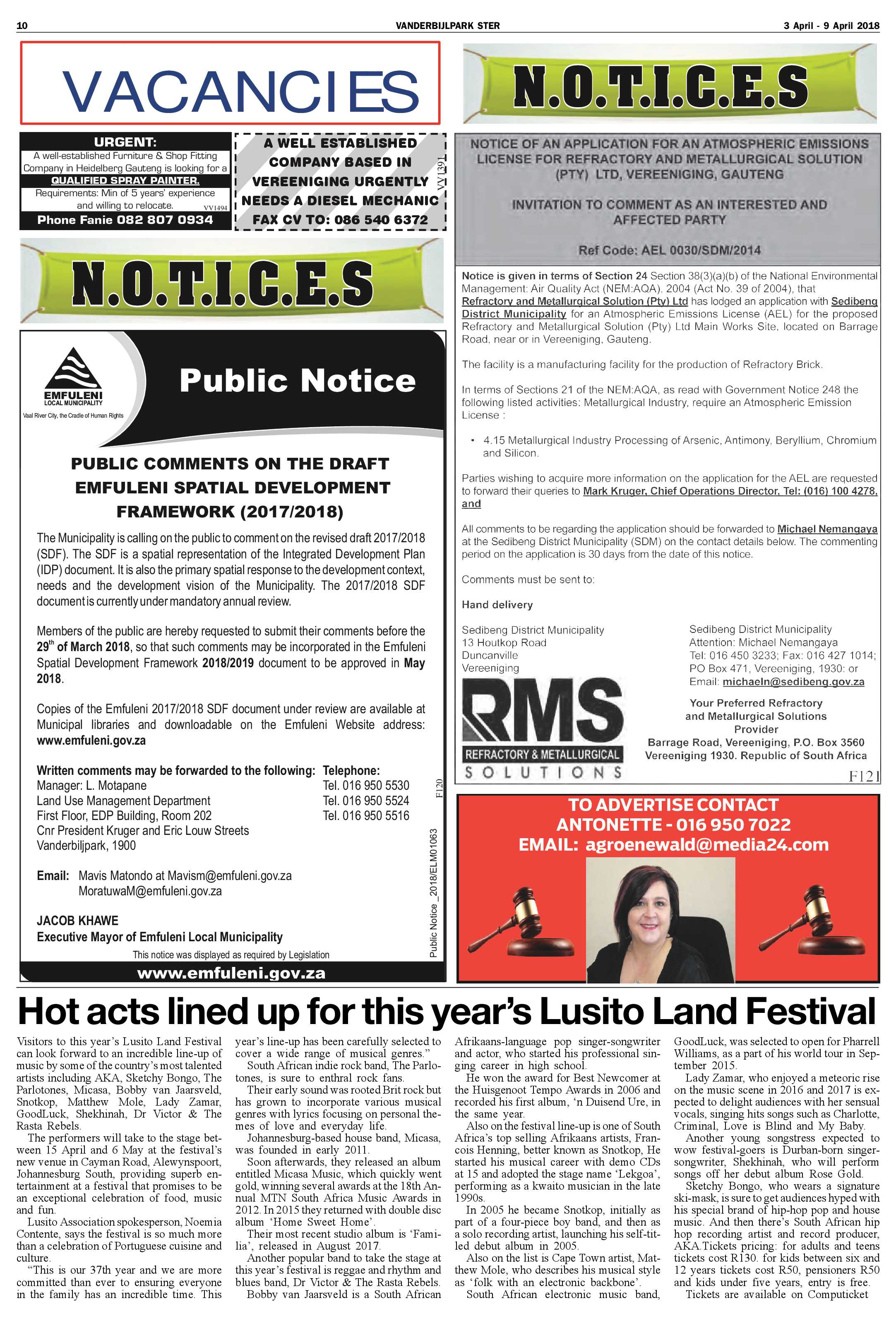 Vanderbijlpark Ster 3 – 9 April 2018 page 10