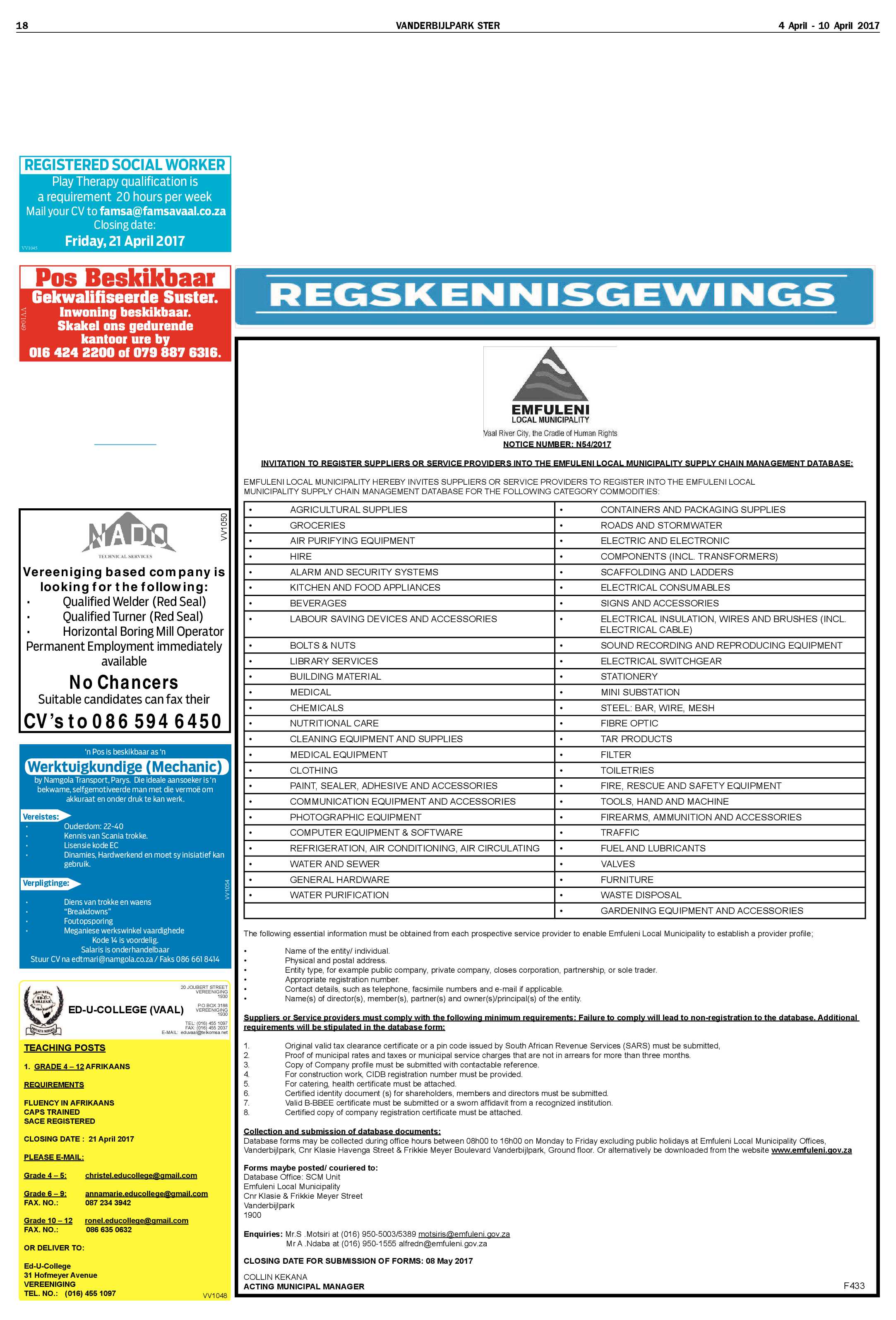 Vanderbijlpark Ster 4 – 10 April 2017 page 18