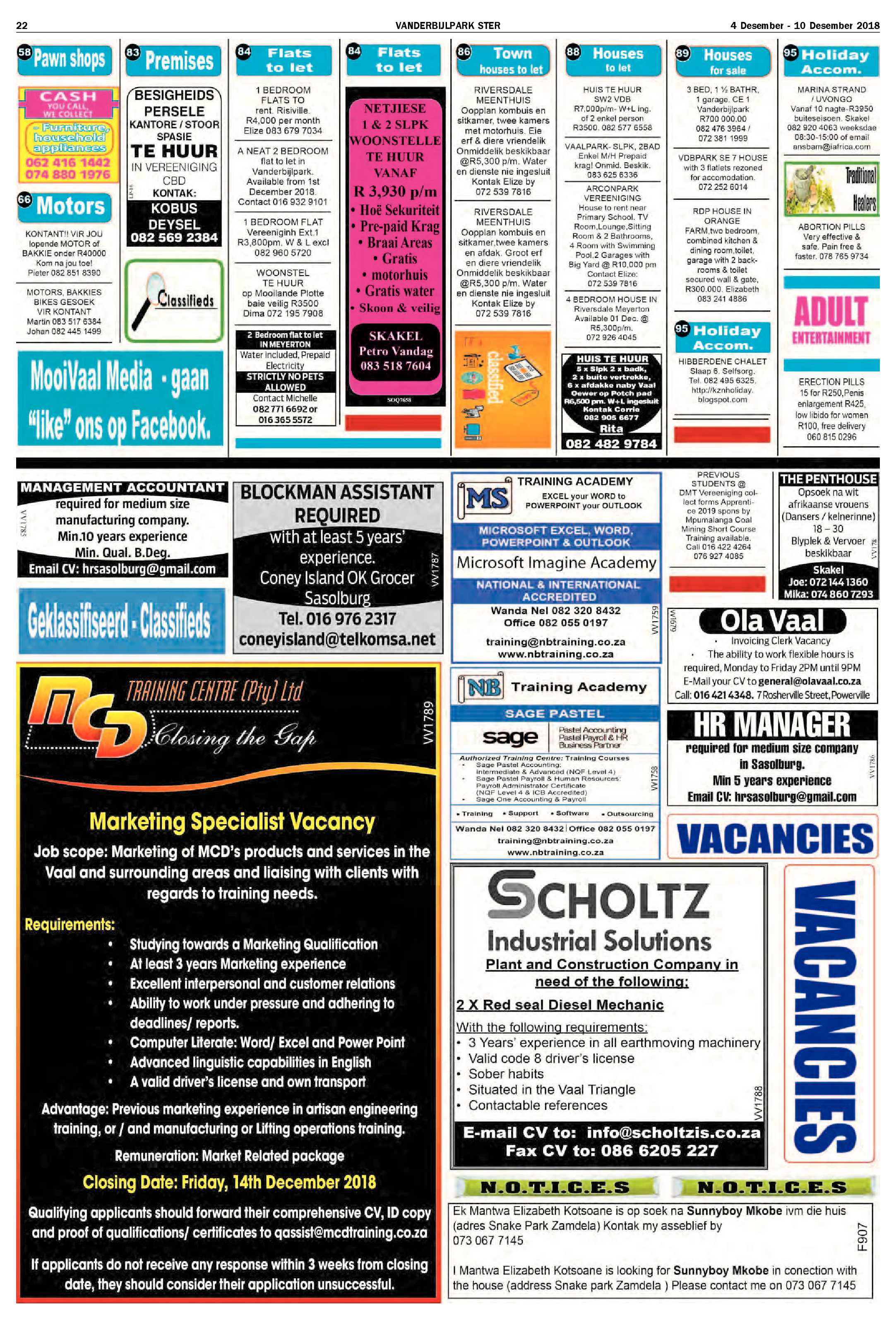 Vanderbijlpark Ster 4 – 10 Desember 2018 page 22