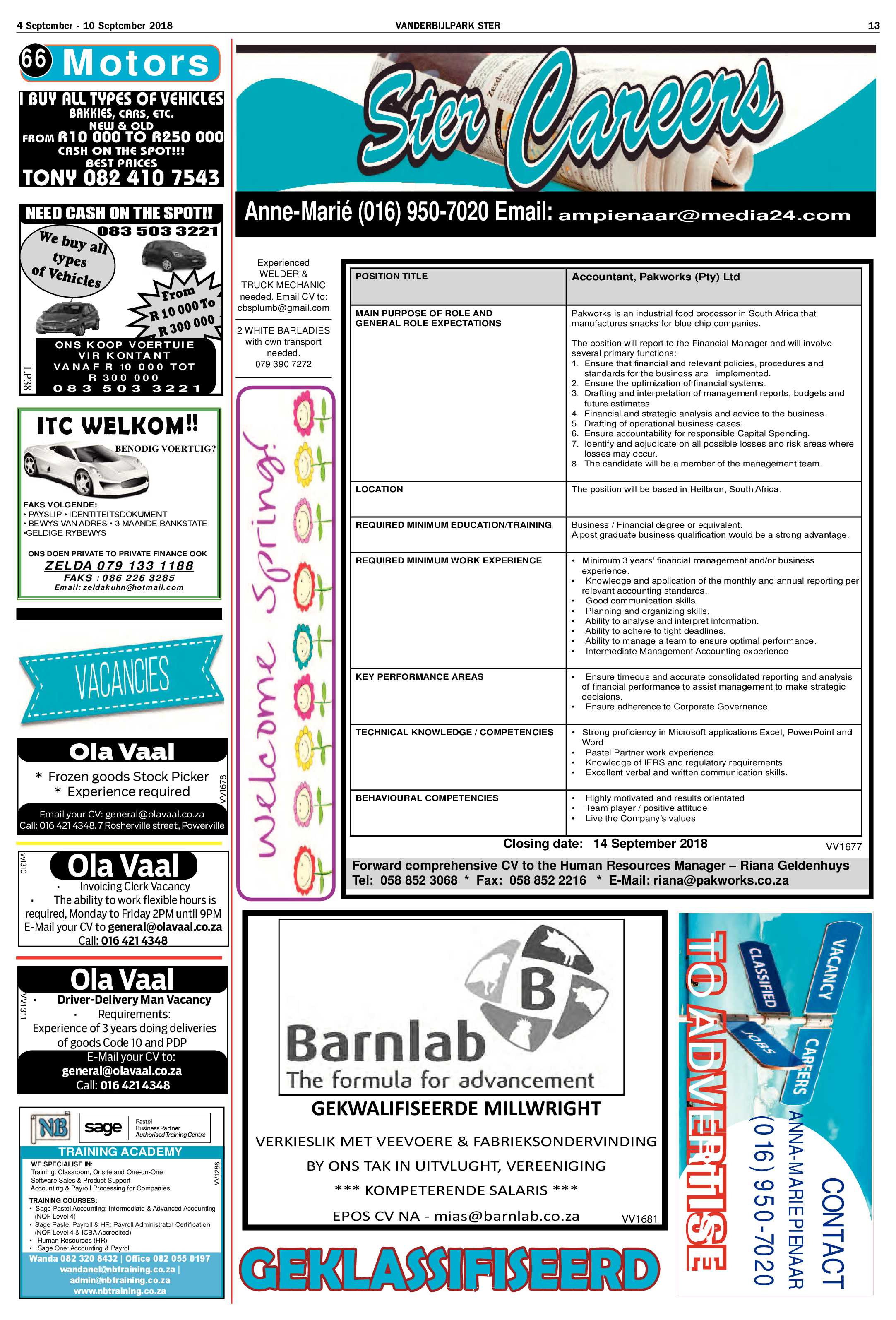 Vanderbijlpark Ster 4 – 10 September 2018 page 13
