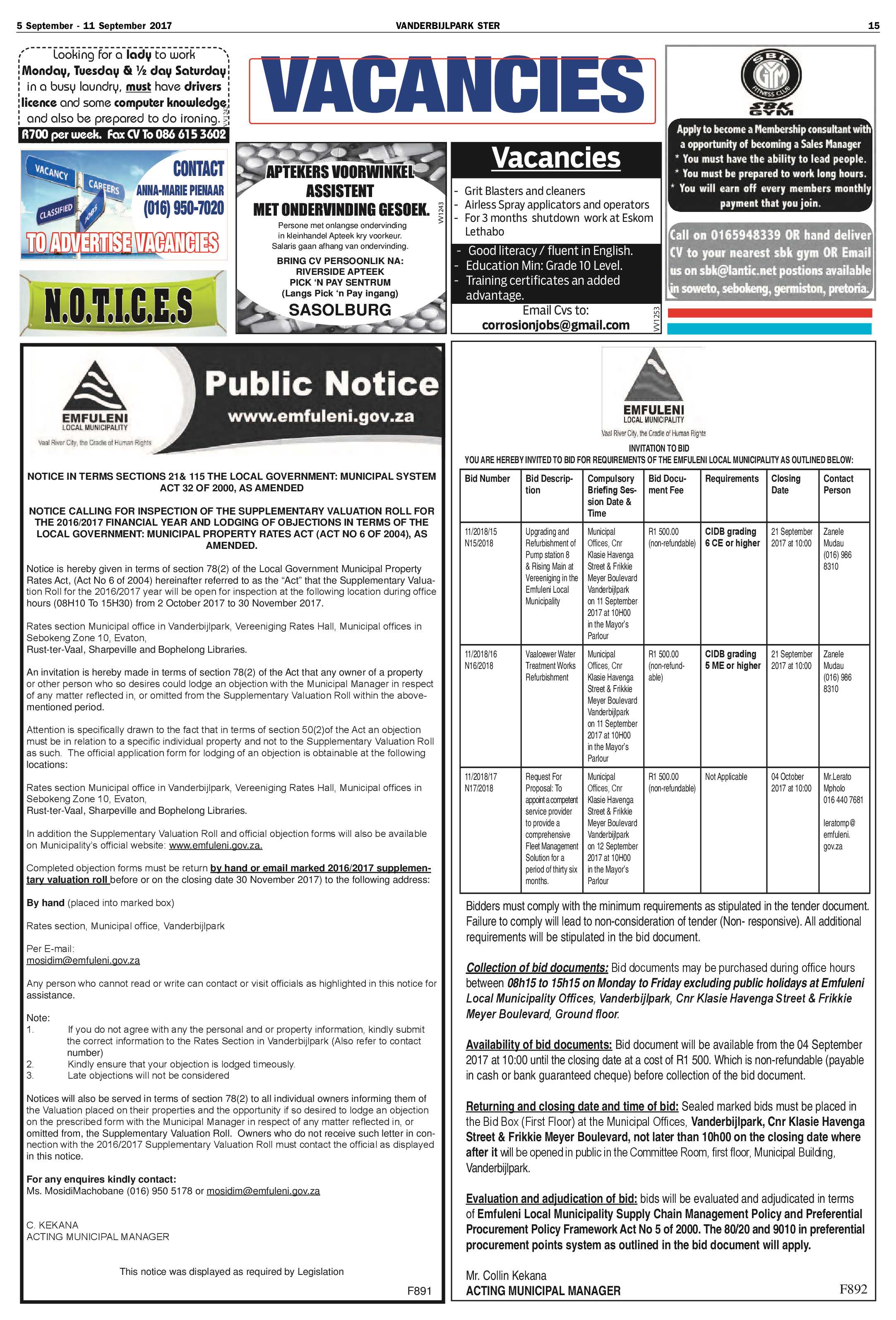 Vanderbijlpark Ster 5 – 11 September 2017 page 15