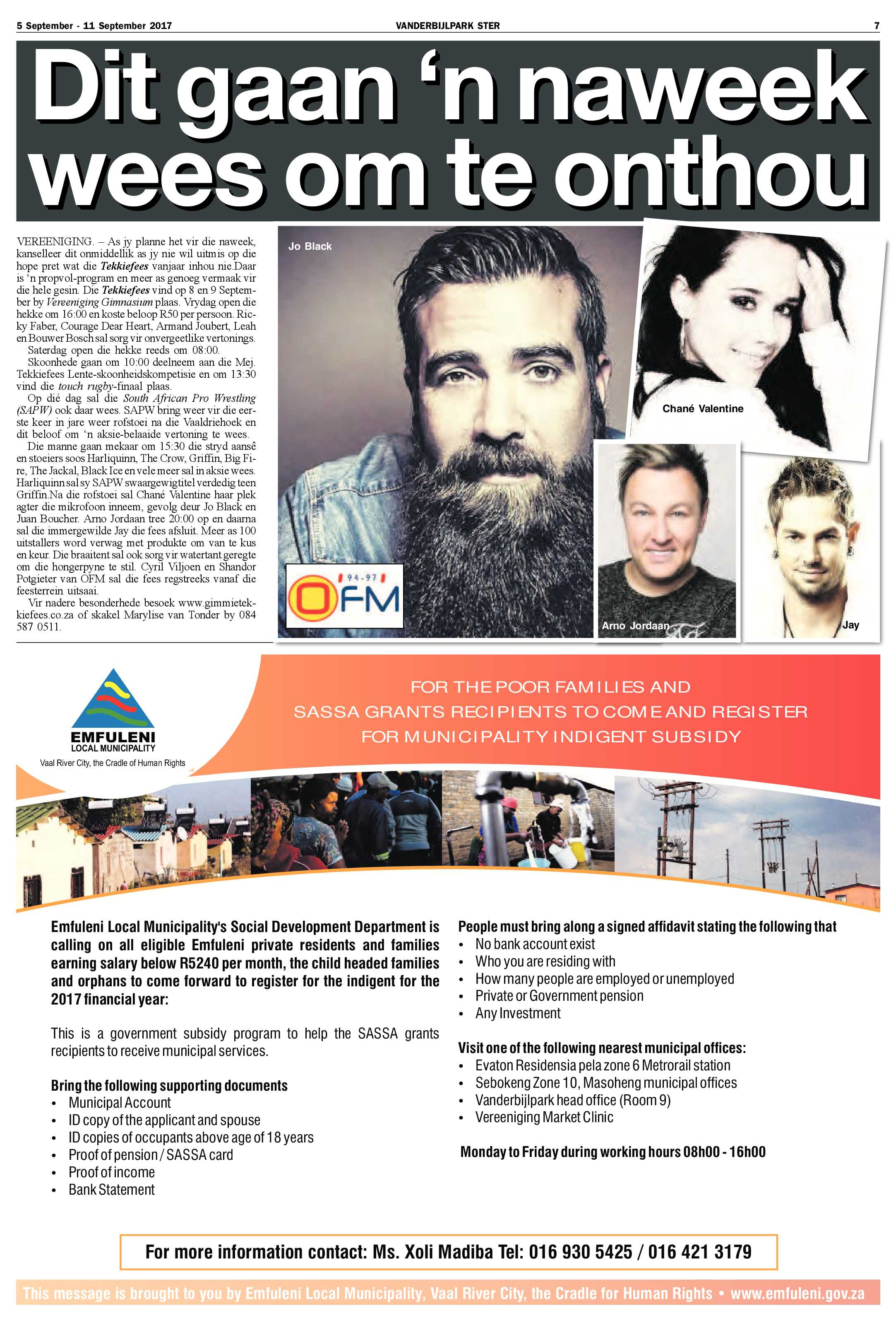 Vanderbijlpark Ster 5 – 11 September 2017 page 7