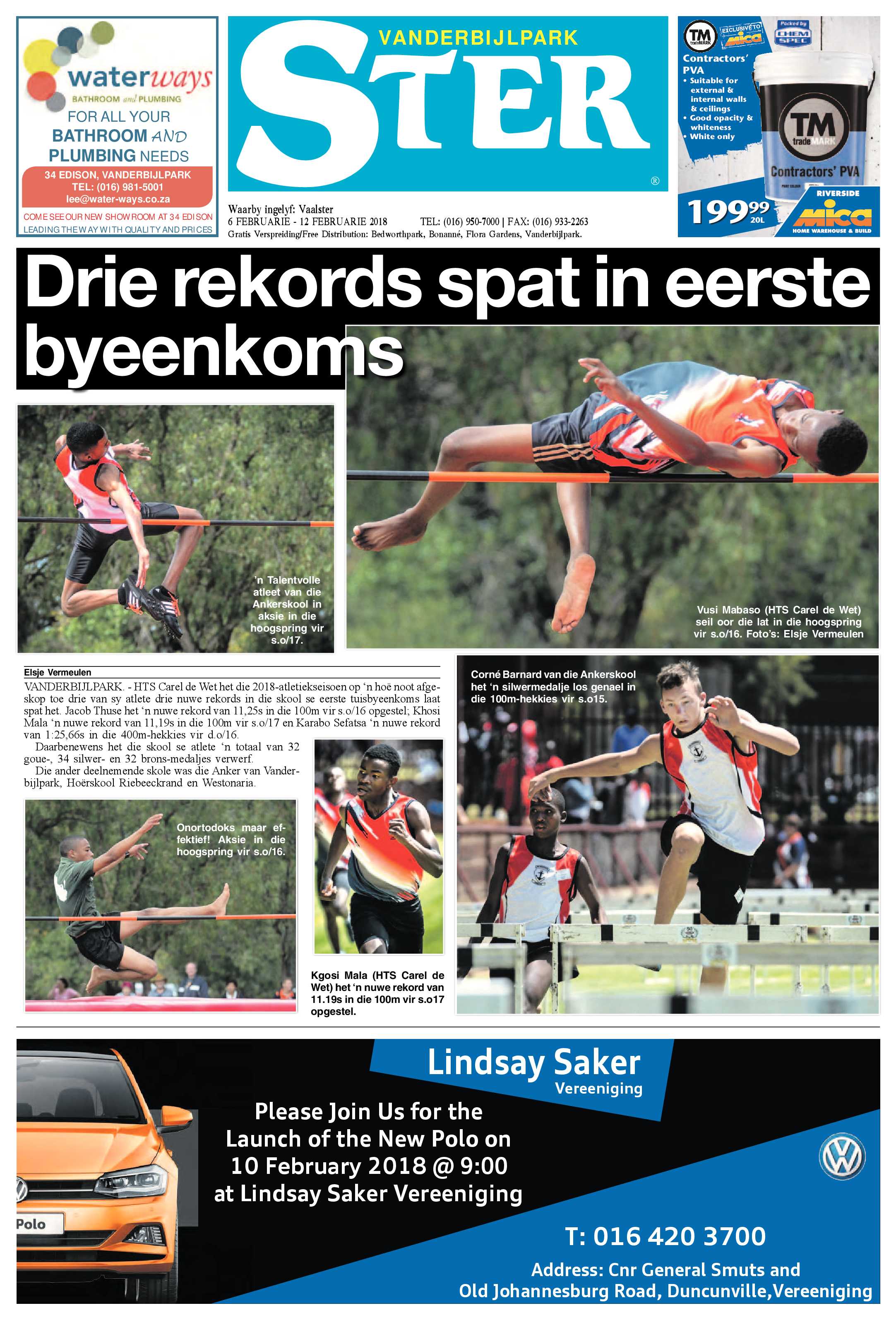 Vanderbijlpark Ster 6 – 12 Februarie 2018 page 1