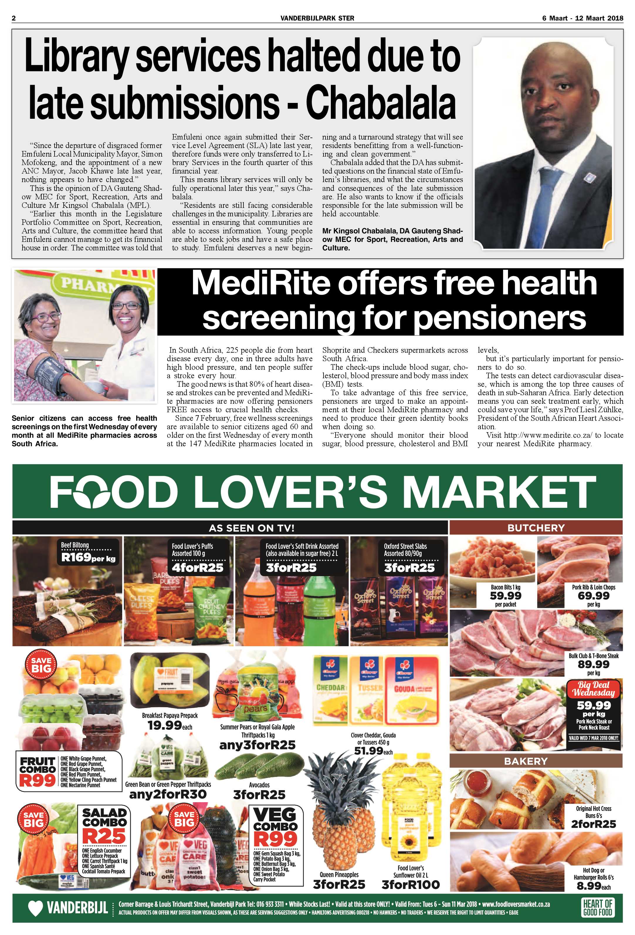 Vanderbijlpark Ster 6 – 12 Maart 2018 page 2