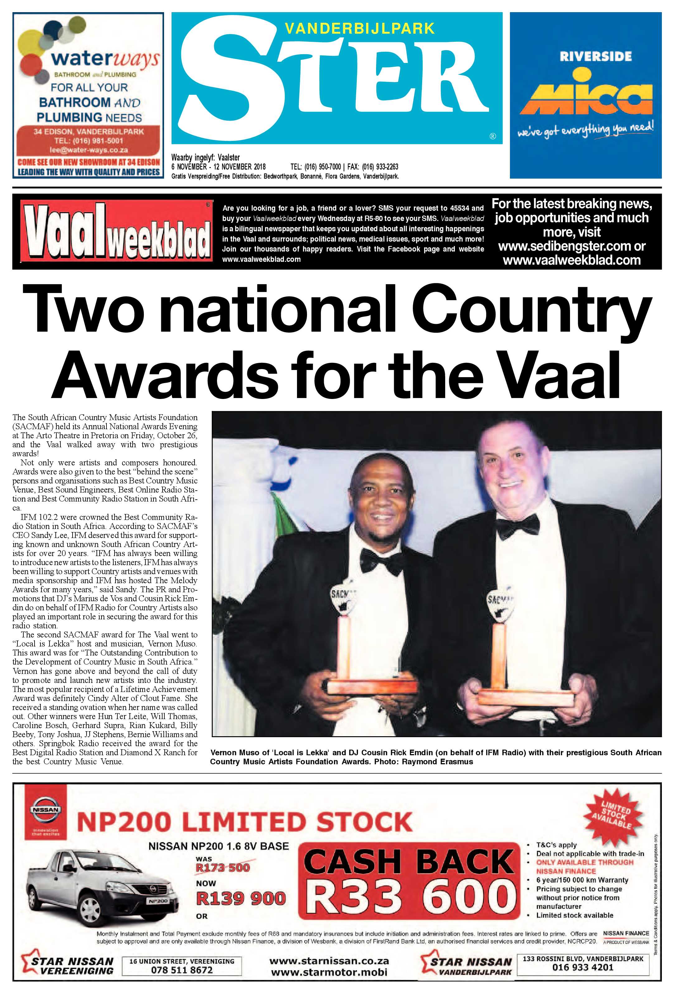 Vanderbijlpark Ster 6 – 12 November 2018 page 1