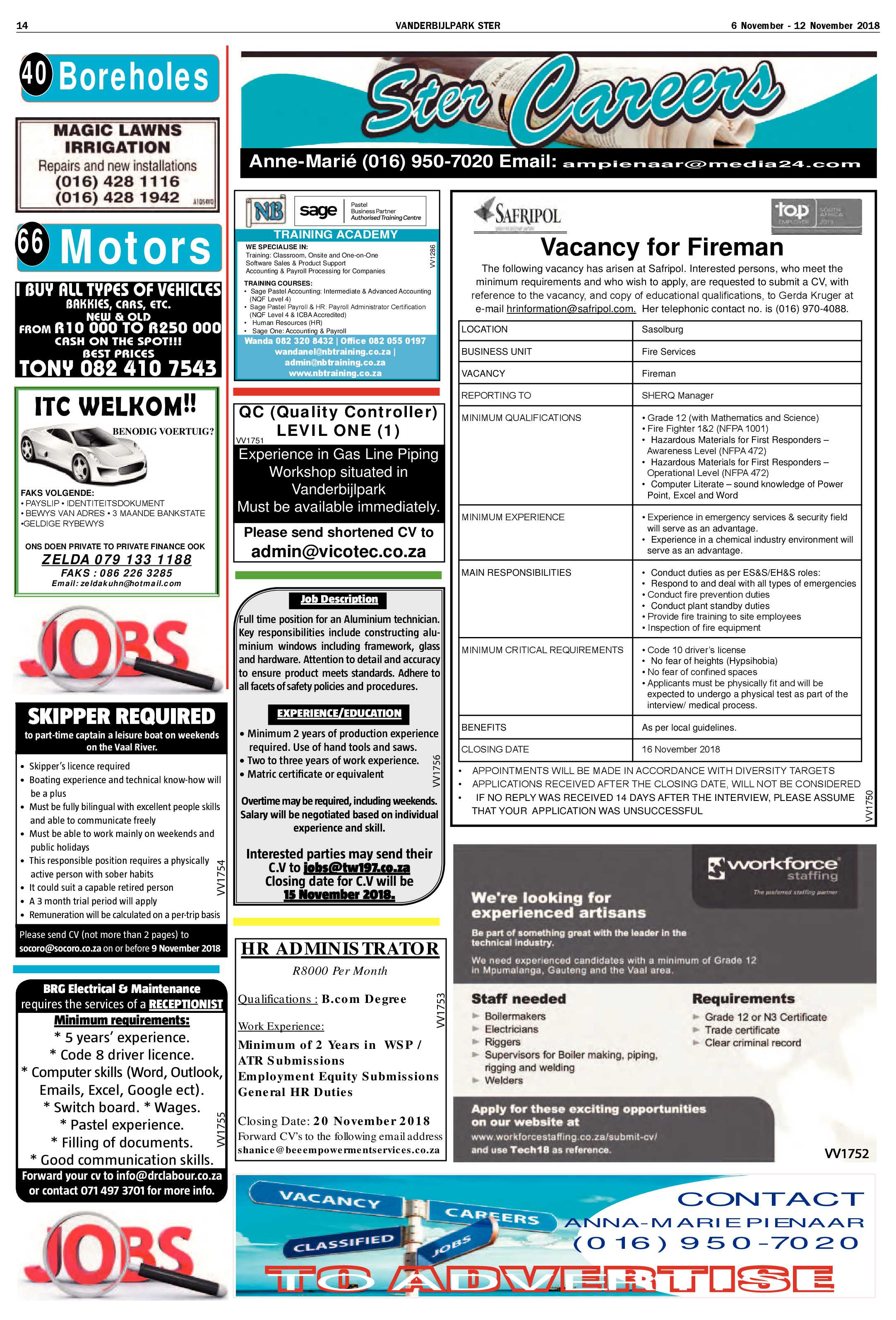 Vanderbijlpark Ster 6 – 12 November 2018 page 14