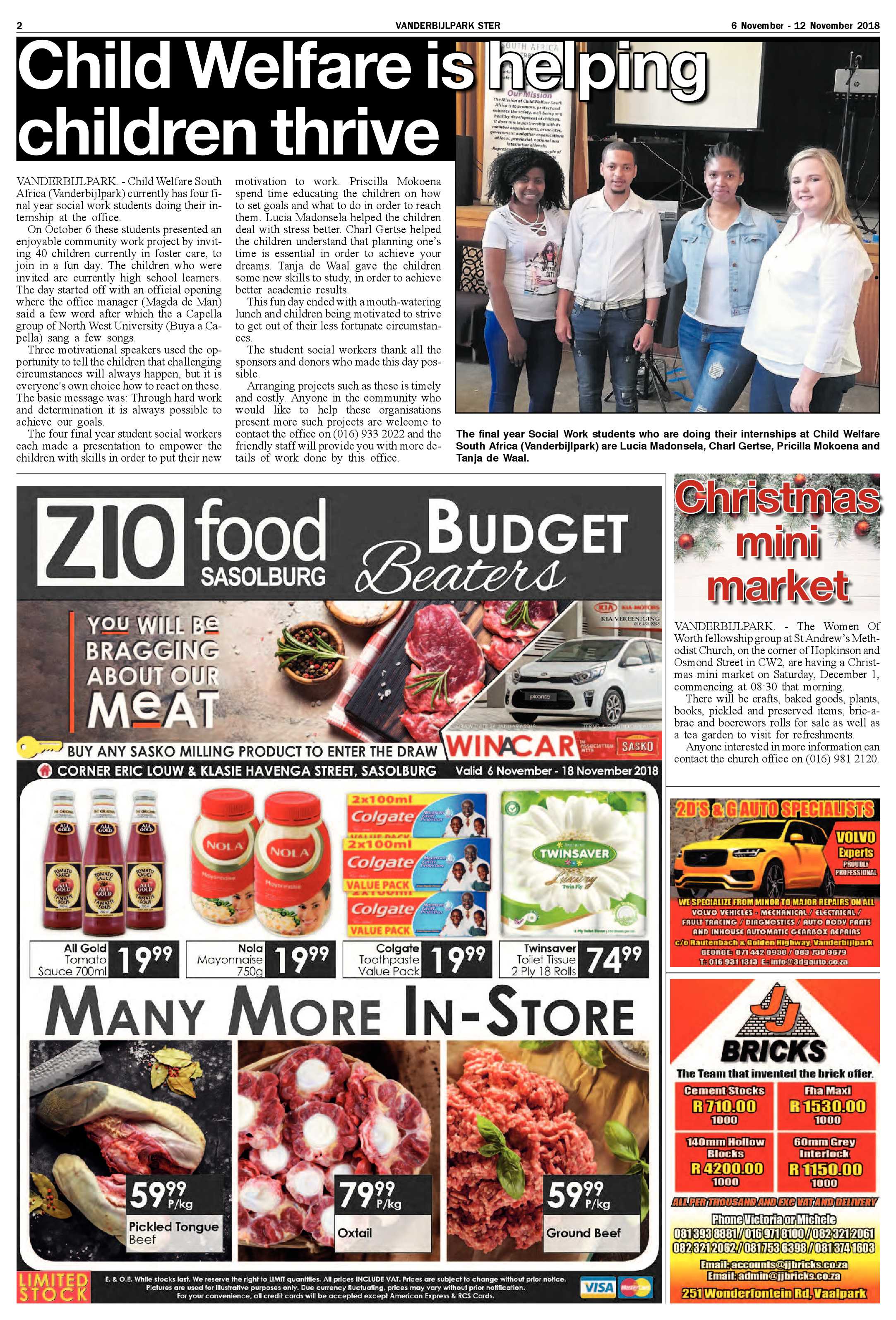 Vanderbijlpark Ster 6 – 12 November 2018 page 2