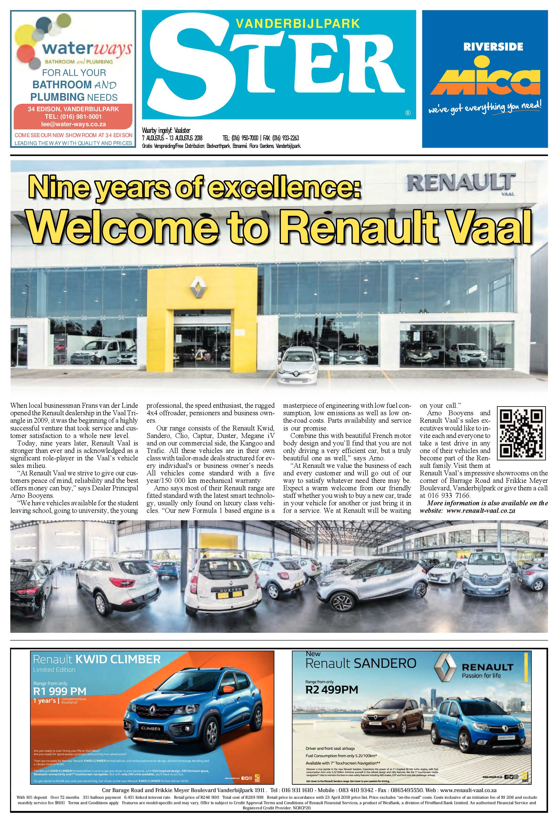 Vanderbijlpark Ster 7 – 13 Augustus 2018 page 1