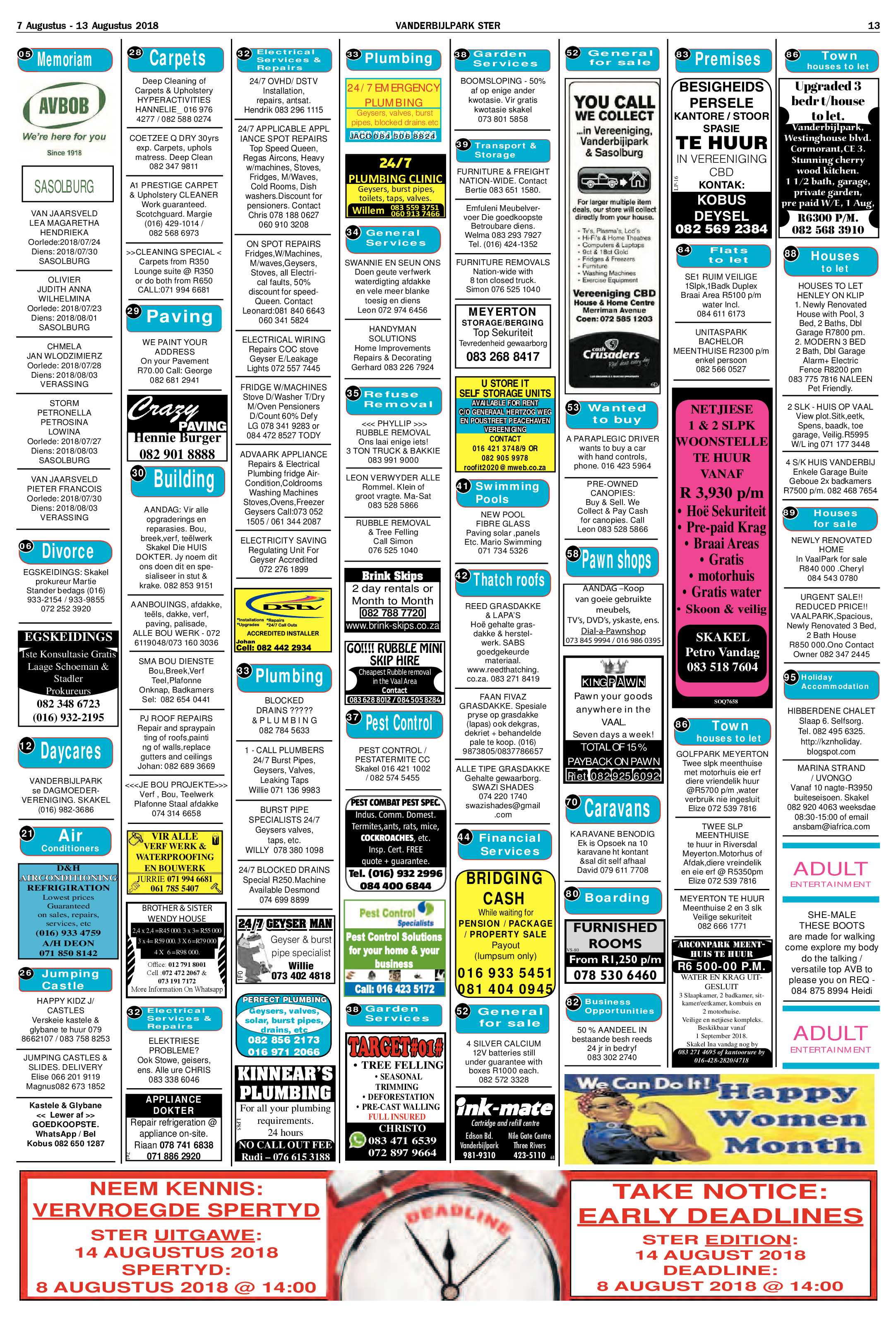 Vanderbijlpark Ster 7 – 13 Augustus 2018 page 13