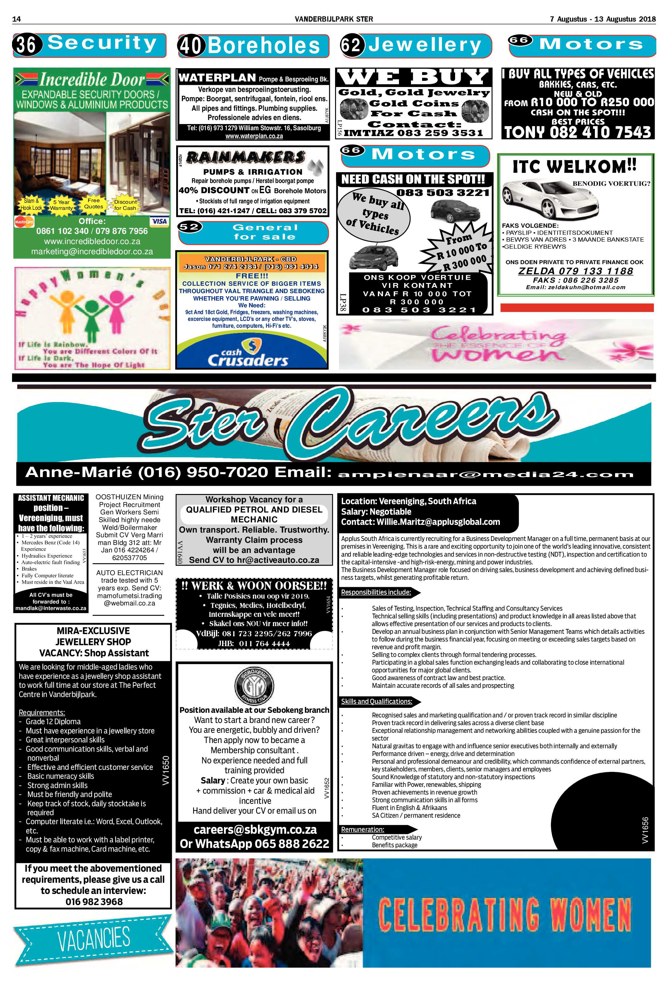 Vanderbijlpark Ster 7 – 13 Augustus 2018 page 14