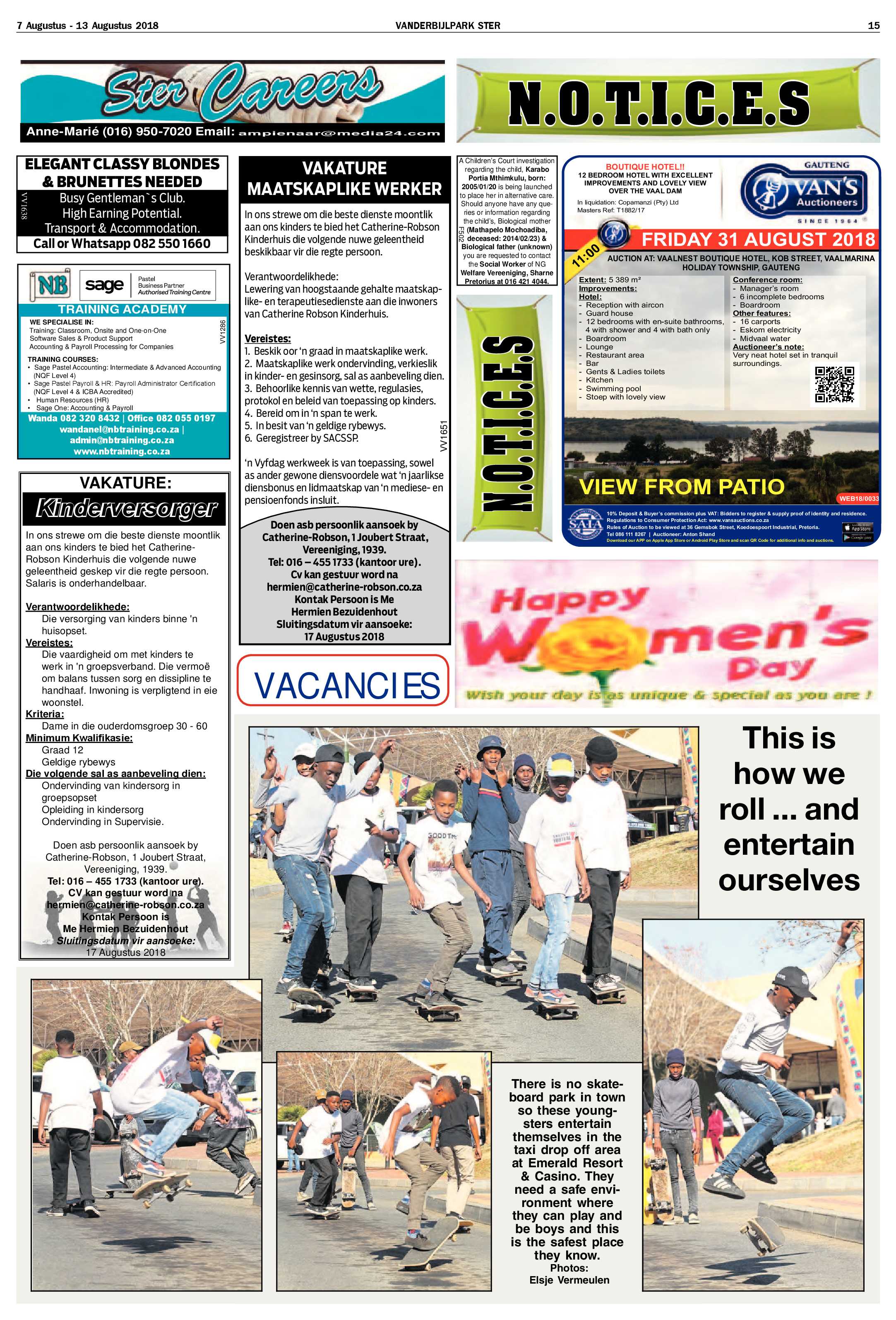 Vanderbijlpark Ster 7 – 13 Augustus 2018 page 15