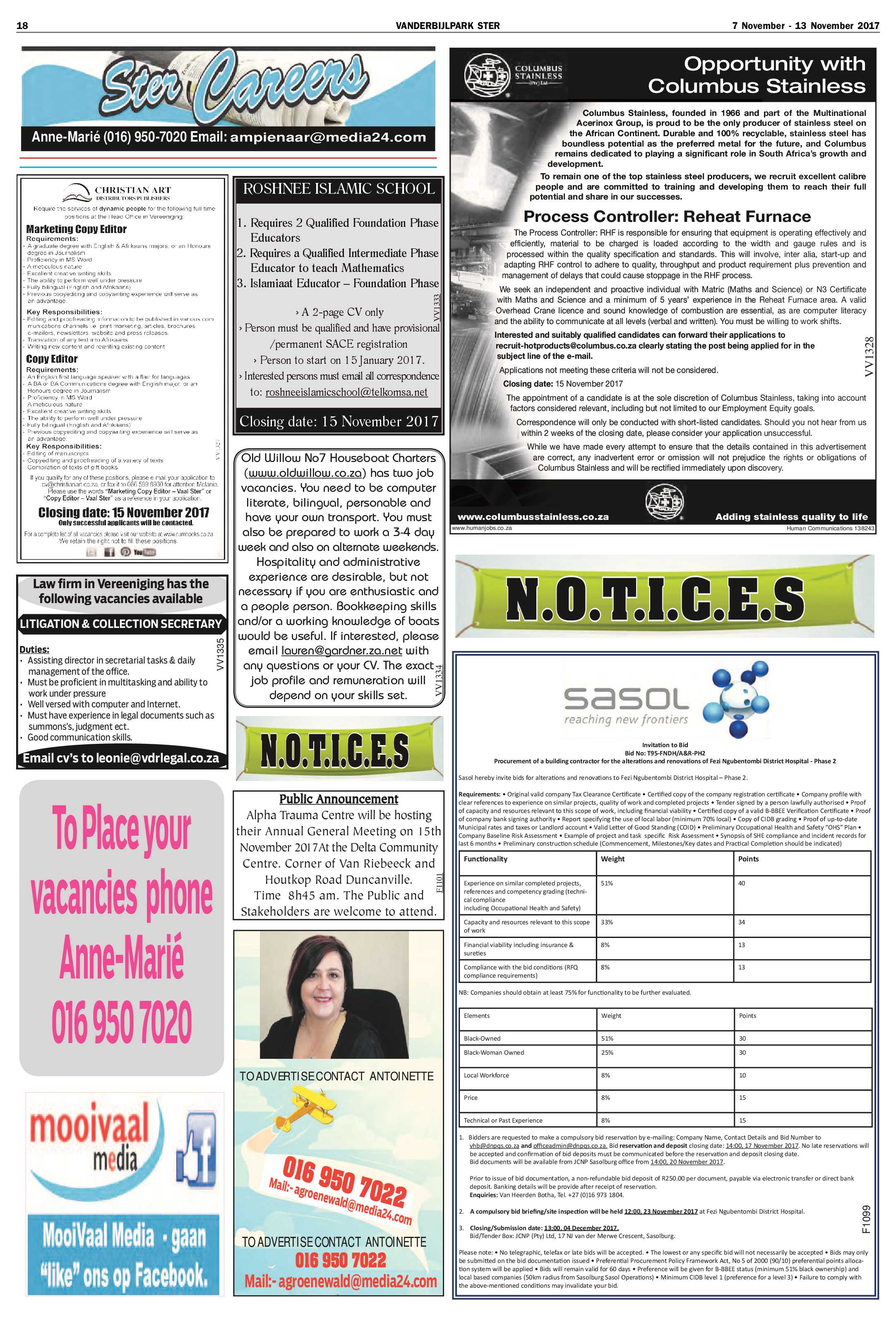 Vanderbijlpark Ster 7 – 13 November 2017 page 18