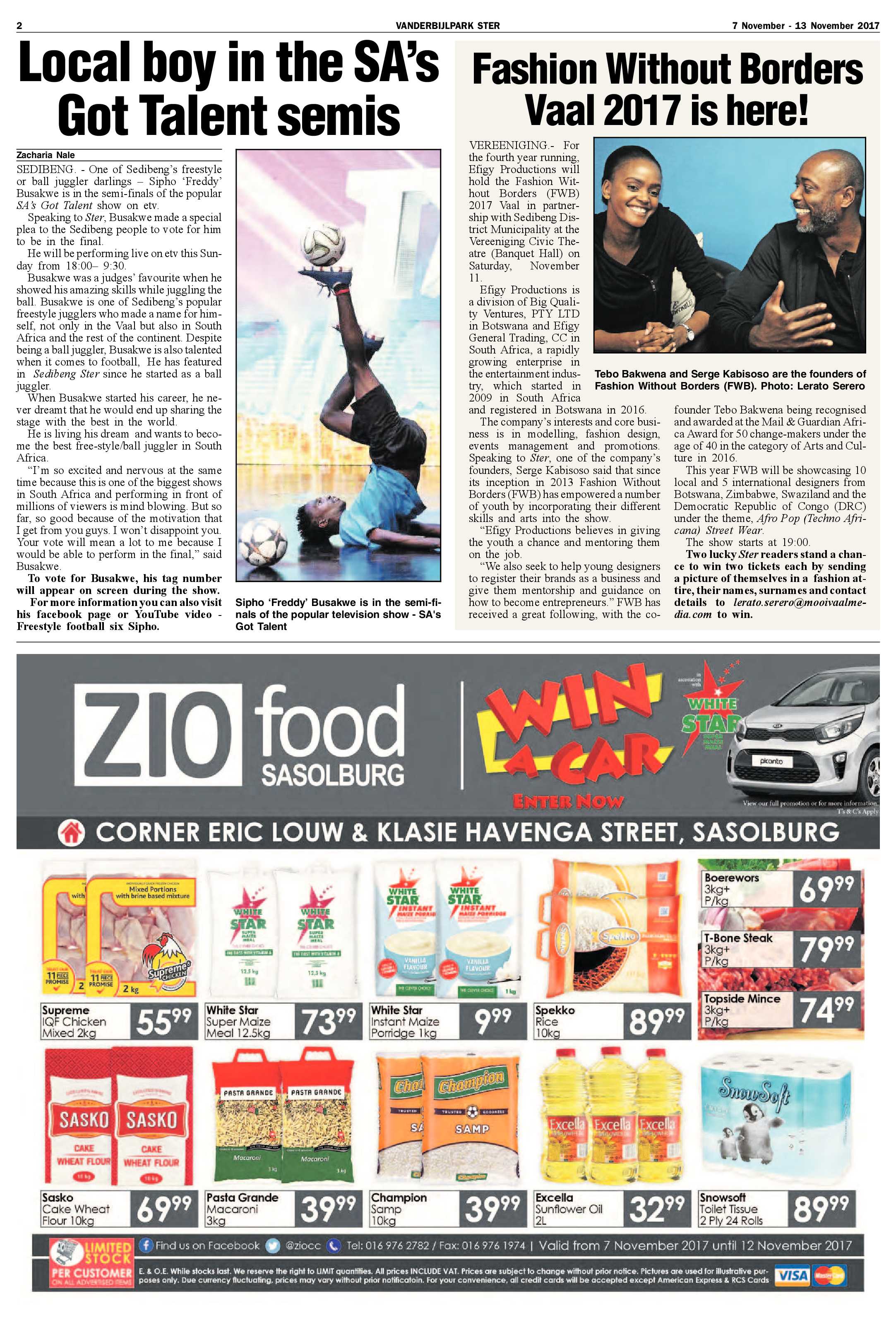 Vanderbijlpark Ster 7 – 13 November 2017 page 2