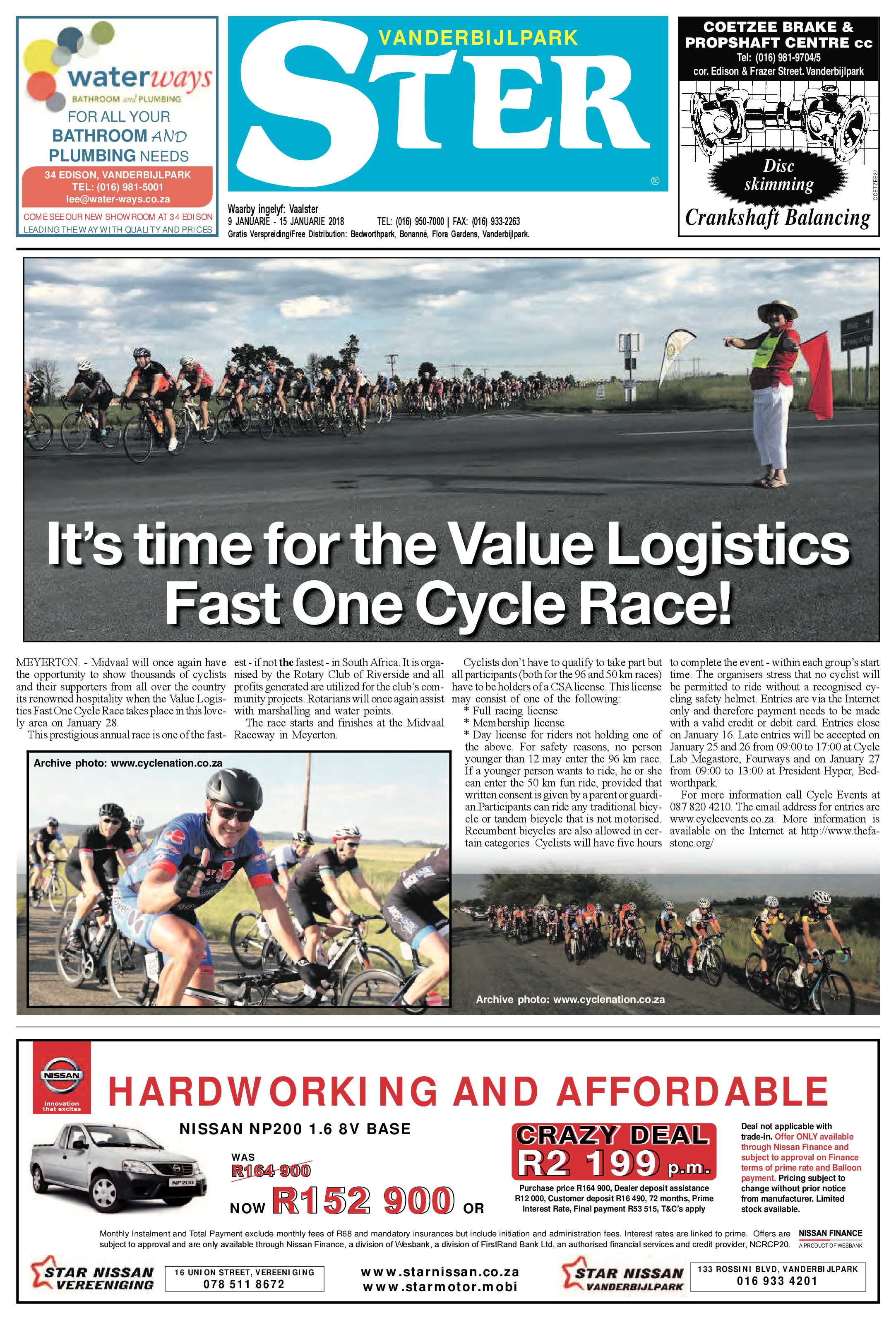Vanderbijlpark Ster 9 – 15 Januarie 2018 page 1