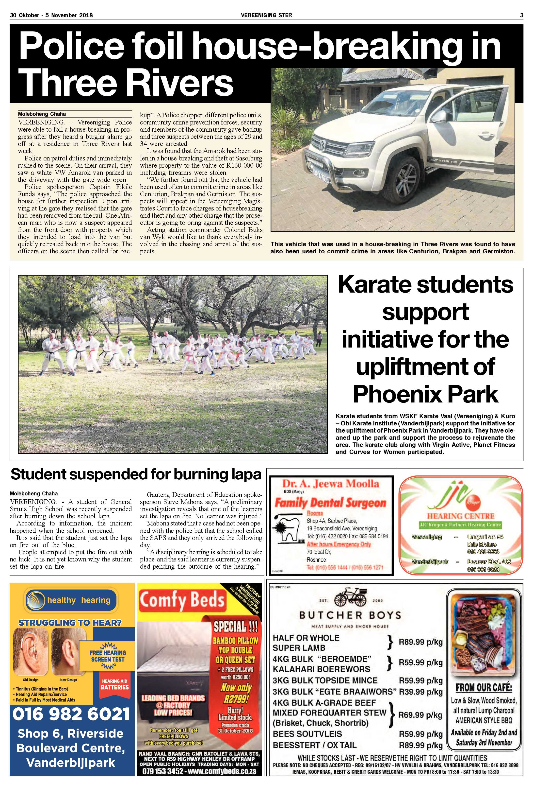 Vereeniging 30 Oktober – 5 November 2018 page 3