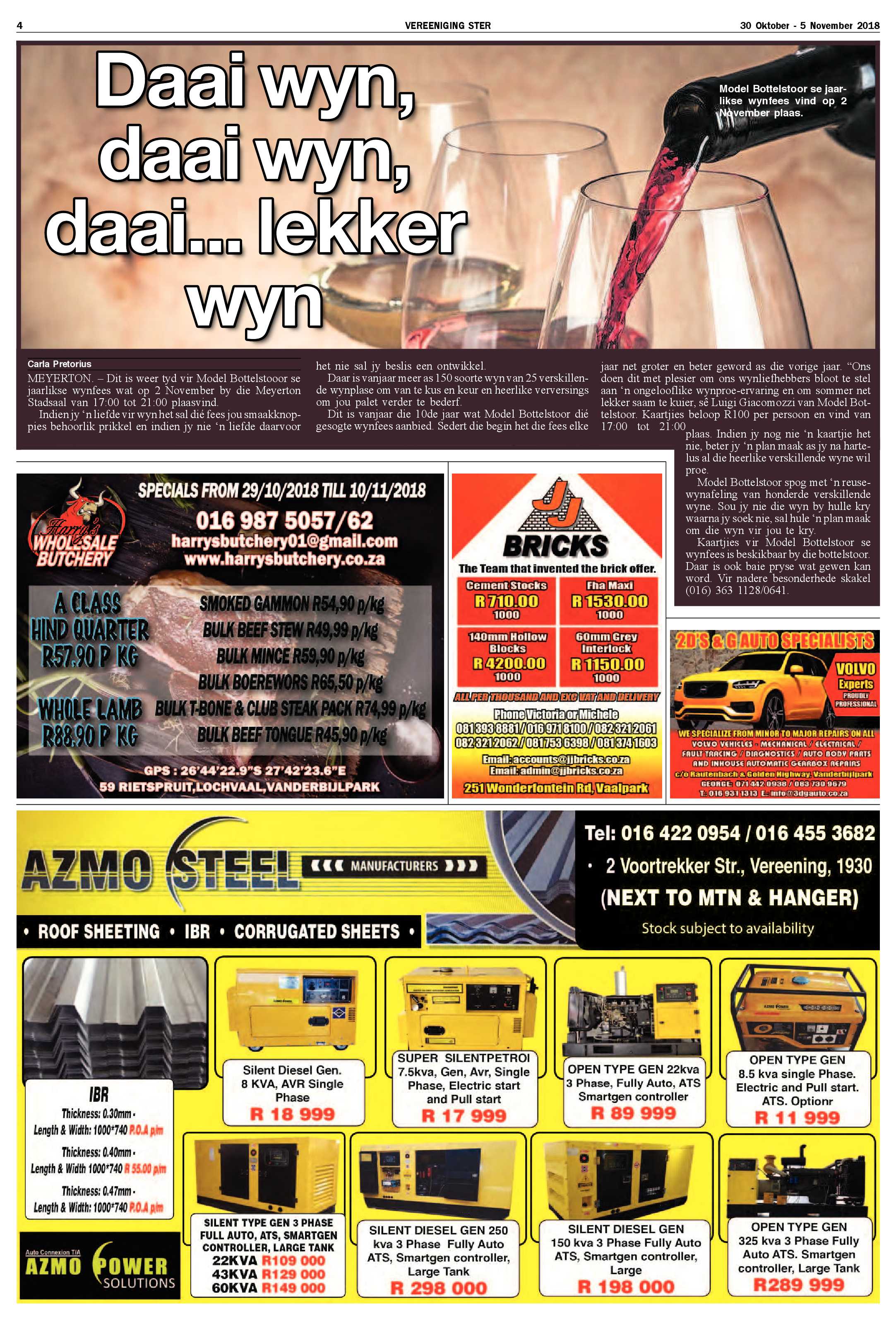 Vereeniging 30 Oktober – 5 November 2018 page 4