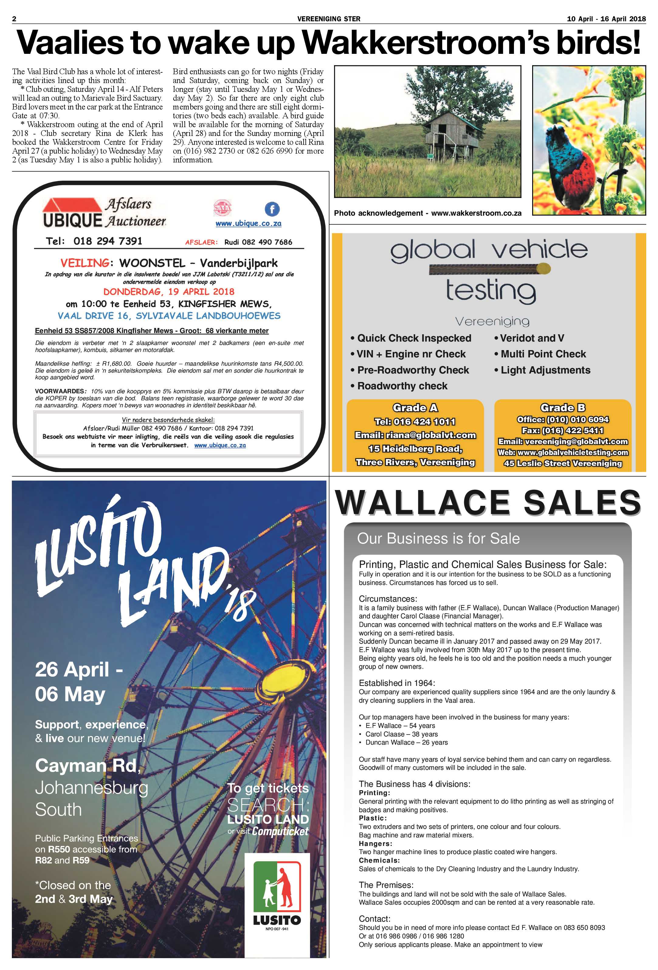 Vereeniging Ster 10 – 16 April 2018 page 2