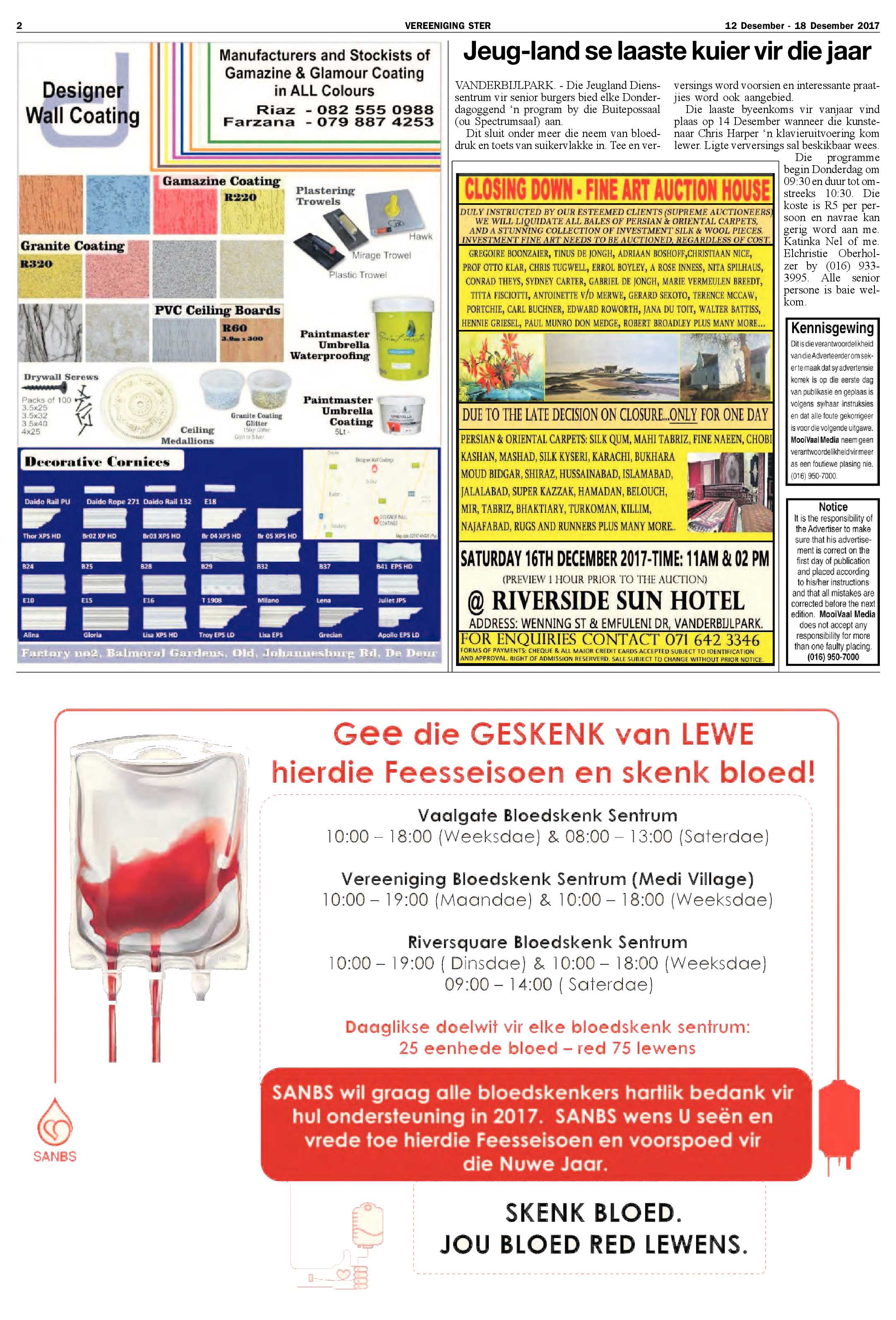 Vereeniging Ster 12 – 18 Desember 2017 page 2