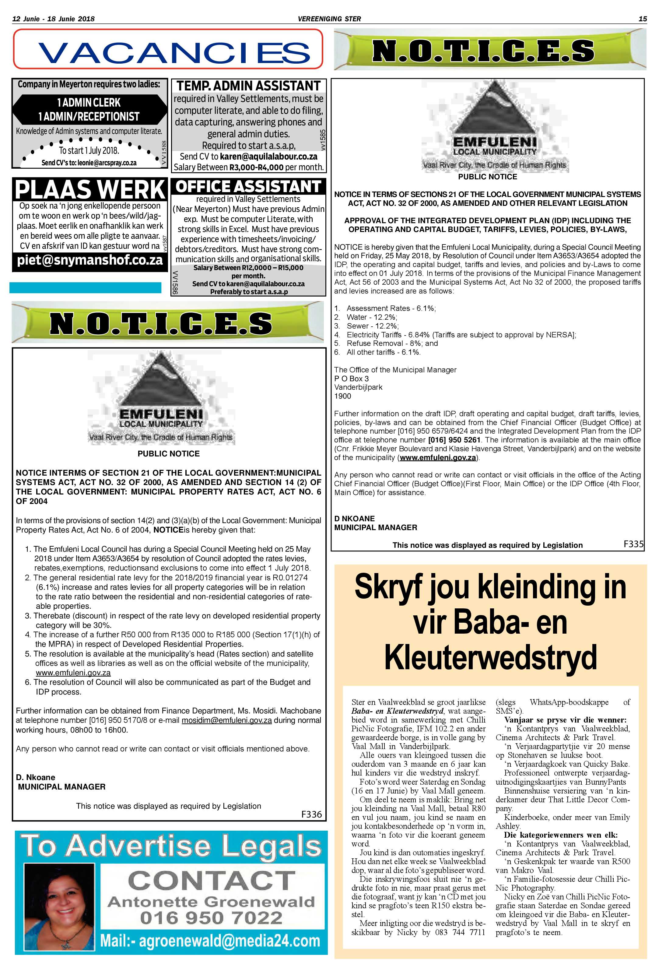 Vereeniging Ster 12 – 18 Junie 2018 page 15