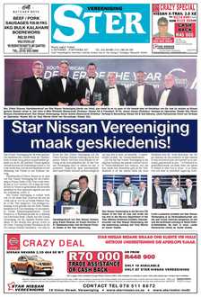 Vereeniging Ster 12 – 18 September 2017