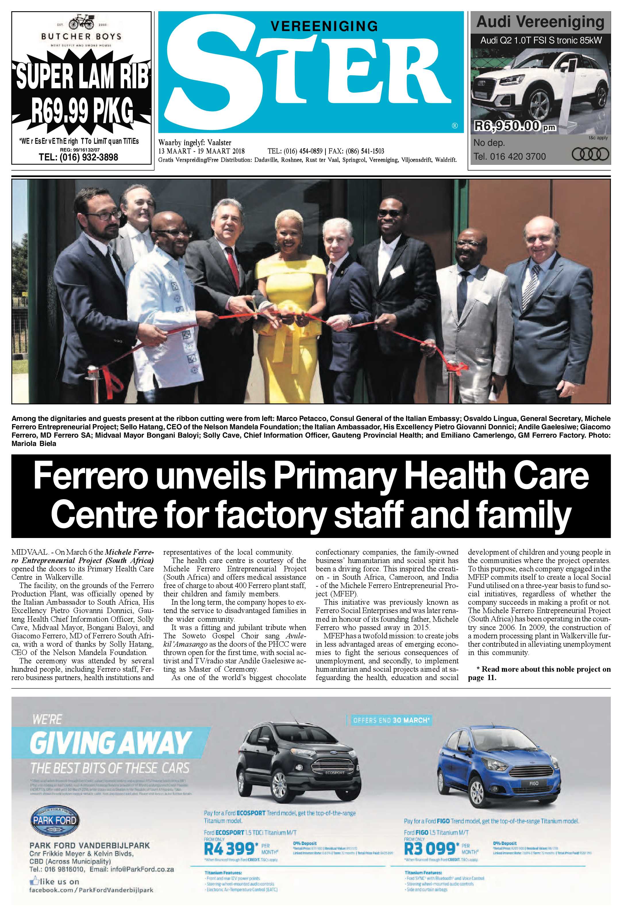 Vereeniging Ster 13 – 19 Maart 2018 page 1